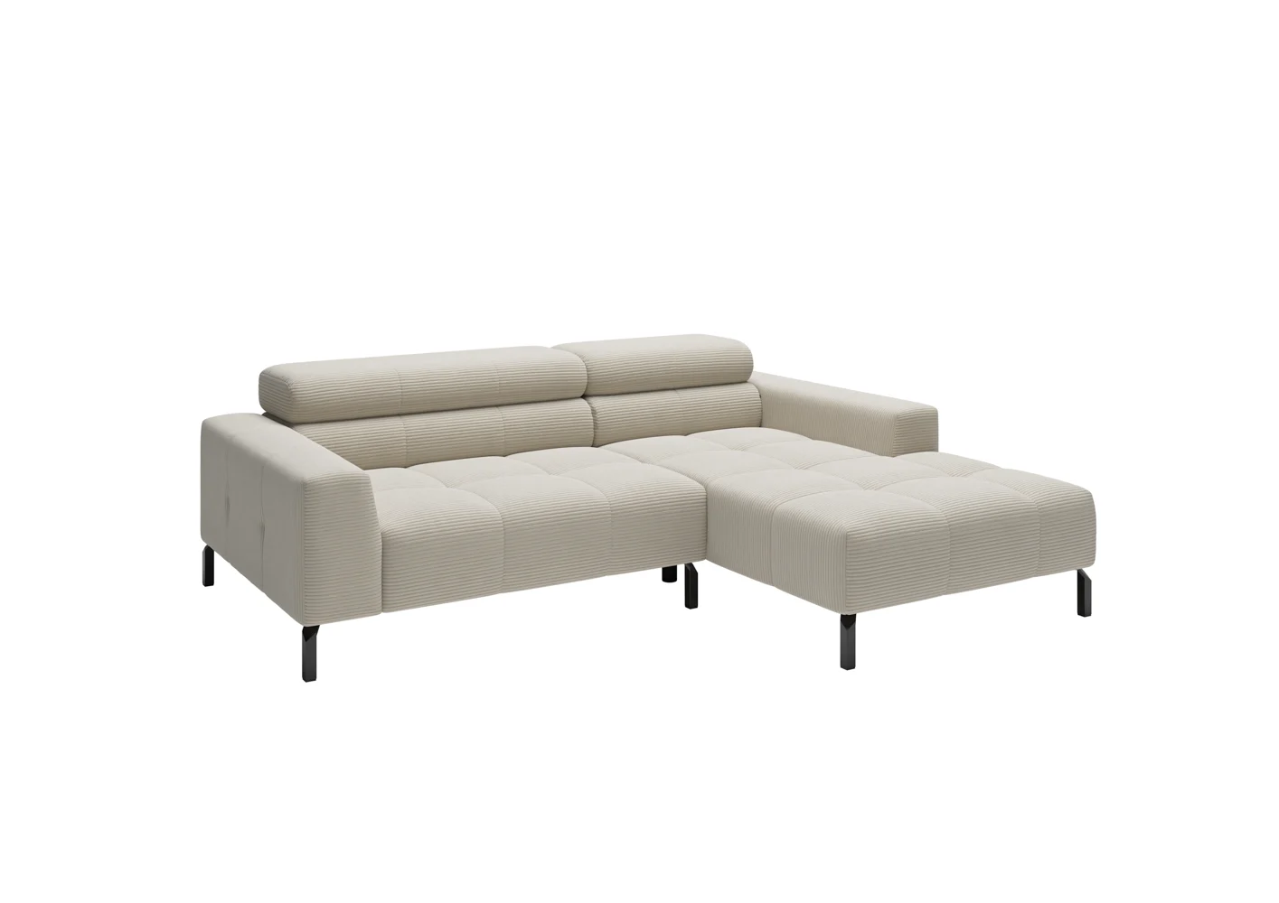 Candy Cleveland Cord Ecksofa 223x179 cm
