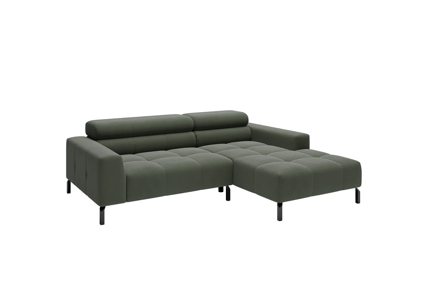Candy Cleveland Feincord Ecksofa 223x179 cm