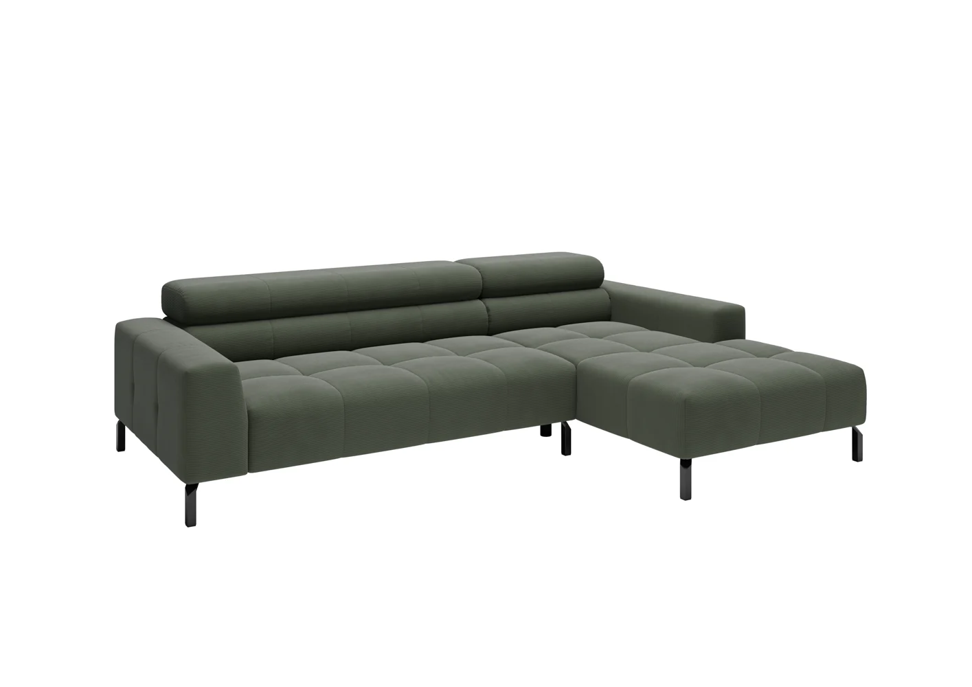 Candy Cleveland Feincord Ecksofa 258x179 cm