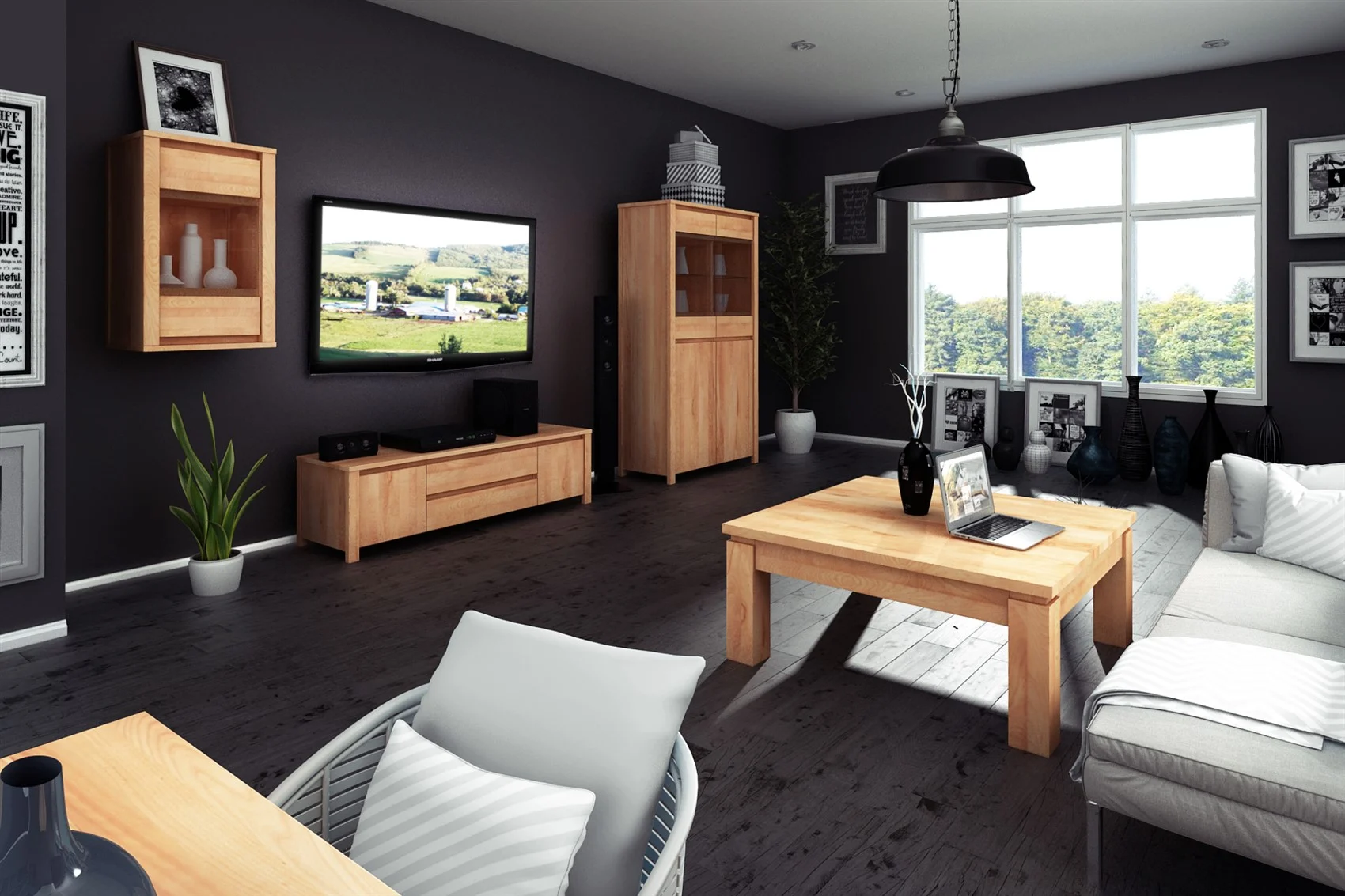 Couchtisch Beistelltisch MAISON Eiche massiv 100x100 cm - Fun Möbel