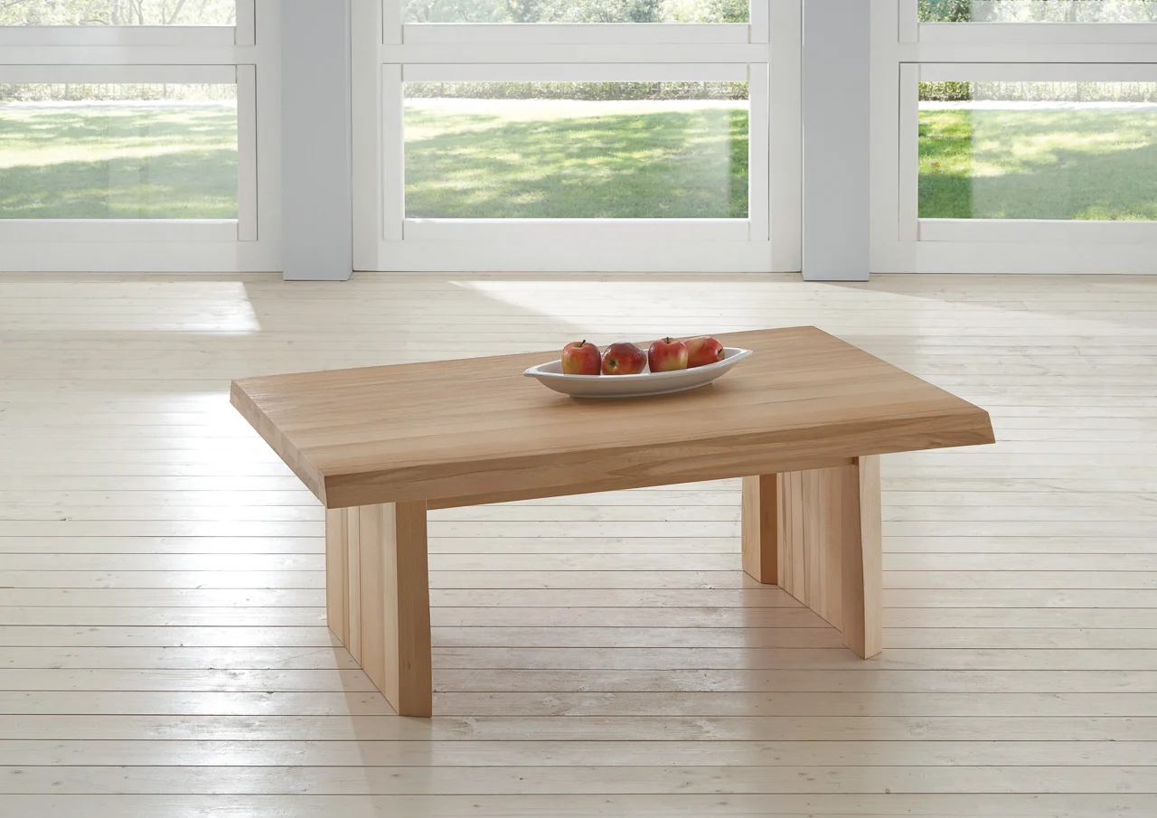 Couchtisch Tisch KELD Kernbuche Massivholz 120x80 cm - Fun Möbel