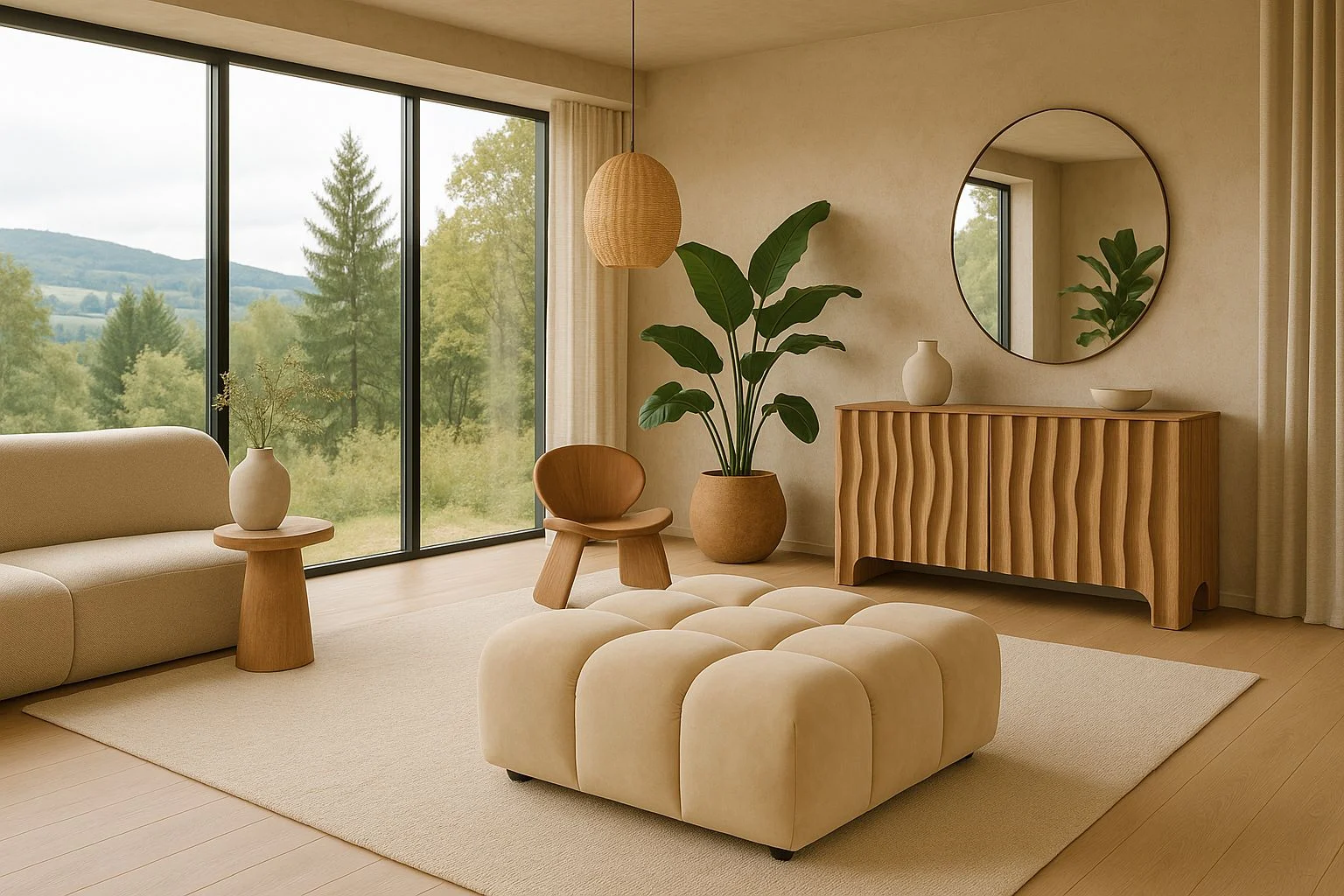 Hocker luxuriöser, moderner Modulhocker im Veloursdesign im Stoff Bluvel BOLLA - Sessel