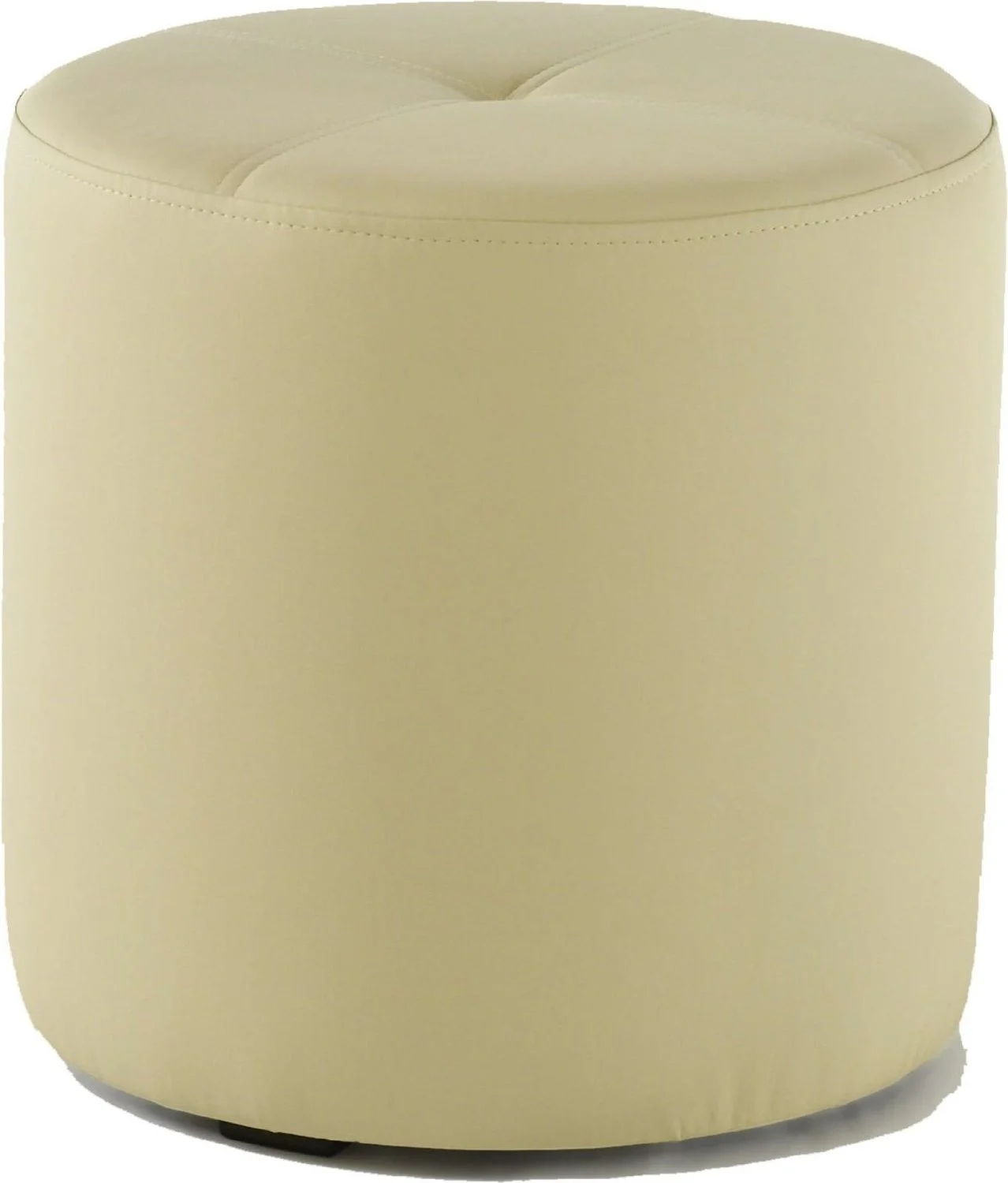Rundhocker Sitzhocker Schminkhocker Hocker Sessel Kunstleder Creme 43x43 cm - Fun Moebel