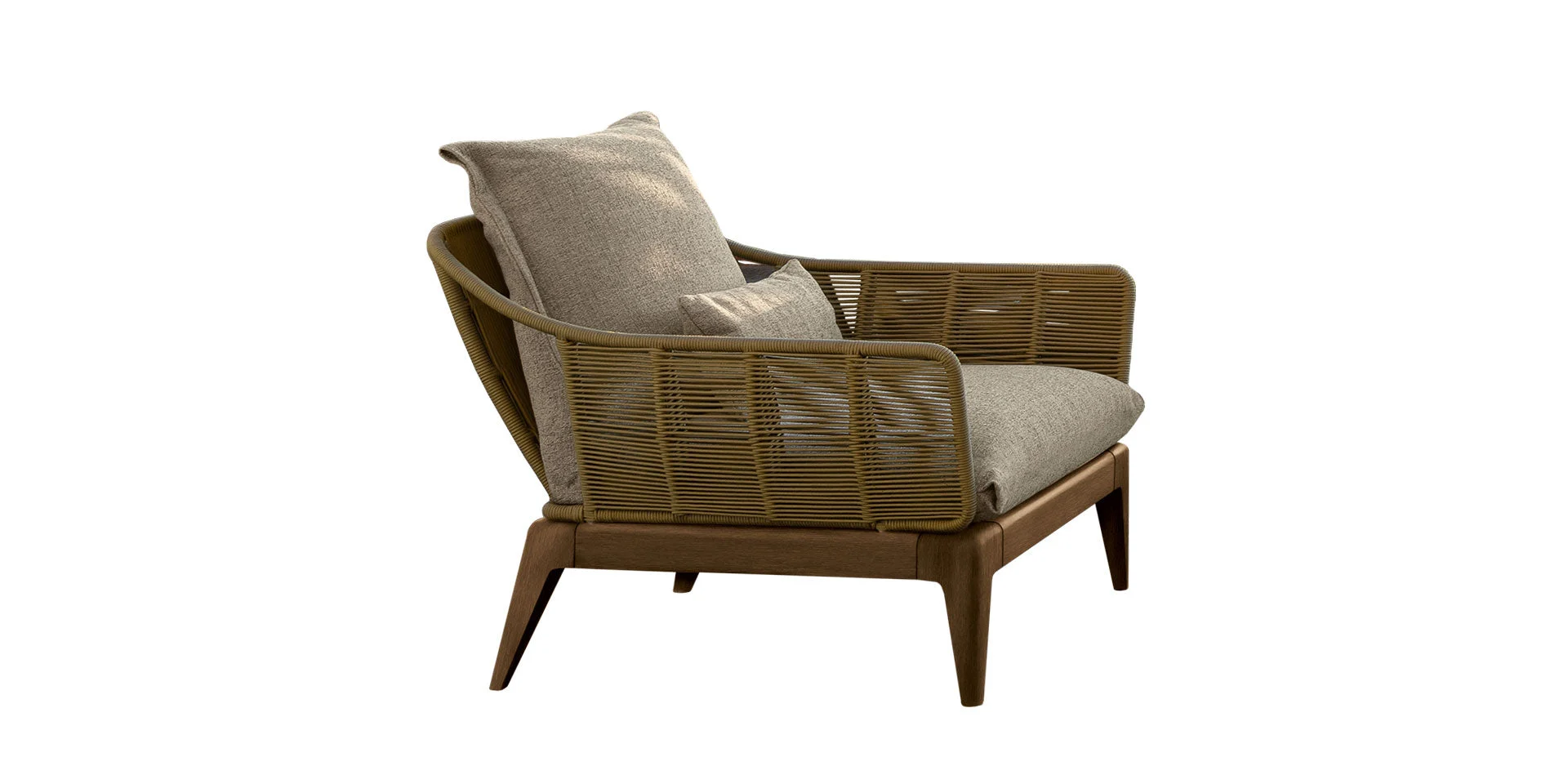 Cruise teak outdoor living armchair - Talenti