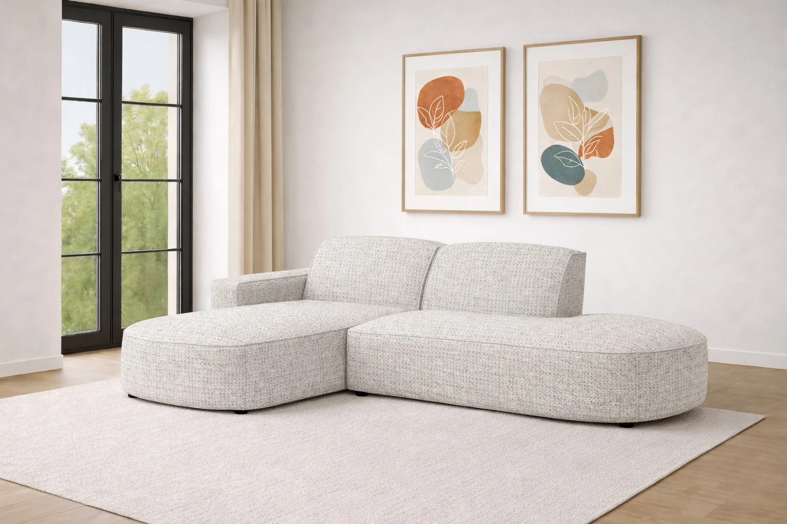 Ecksofa Cursal Atelier – modern, rund und unverwechselbar elegant stoff Artico