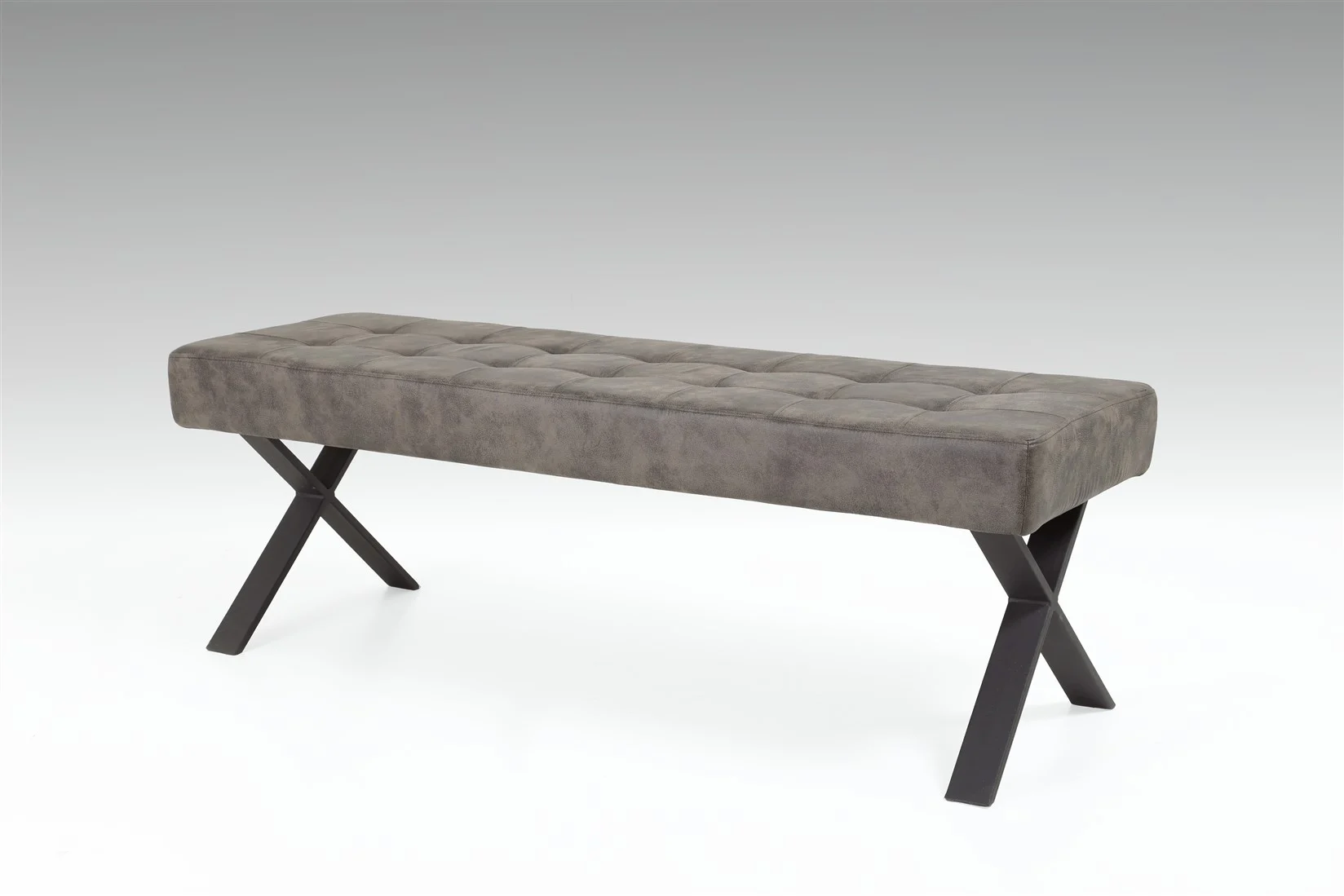 Sitzbank Polsterbank - David L - Kunstleder Vintage Braun 140 x 45 cm