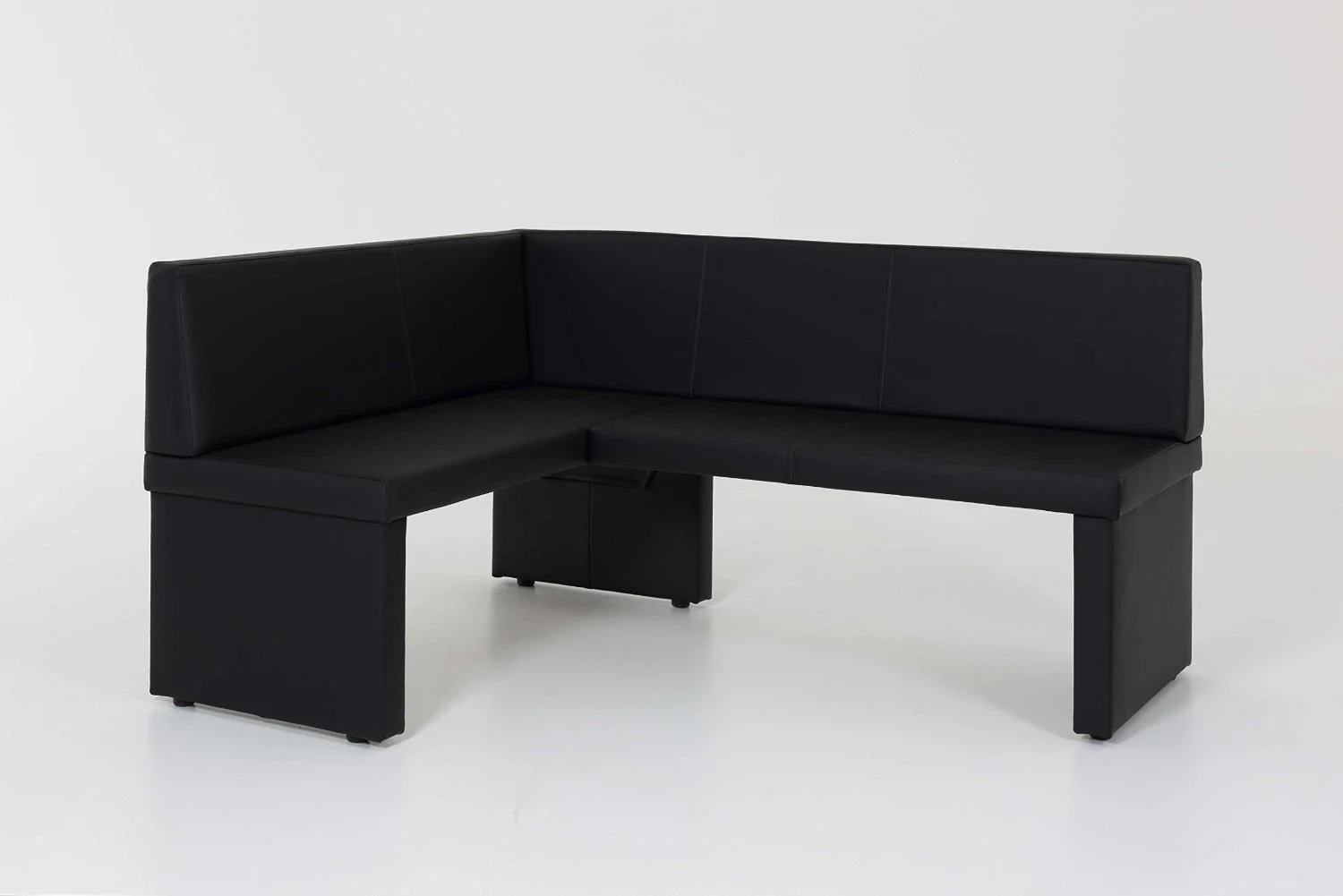 Eckbank Bank Küchenbank -Debi R- Kunstleder Schwarz 168 x 128 cm