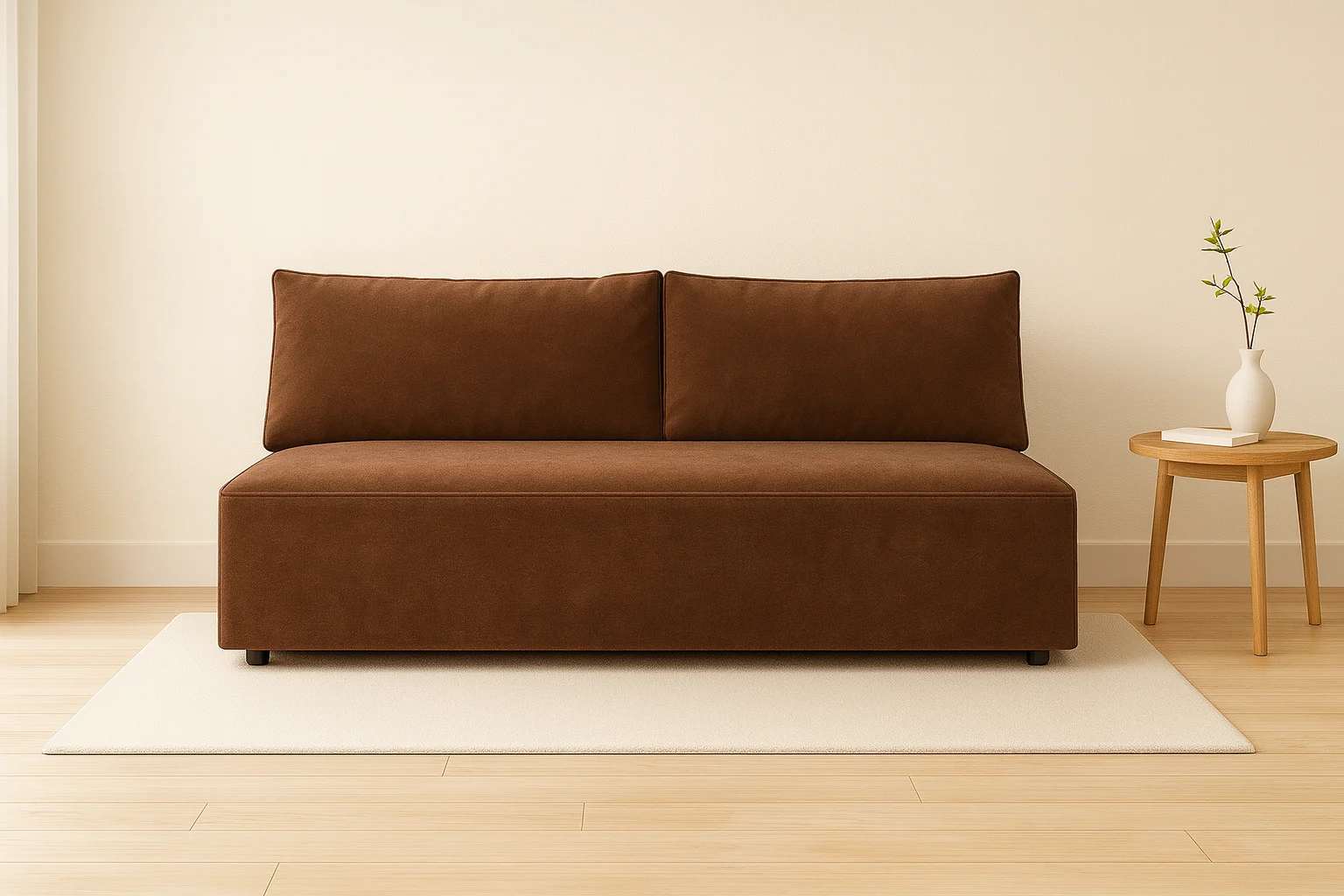 Sofa mit Schlaffunktion und Bettkasten, Schlafsofa DUO Velours Salvador