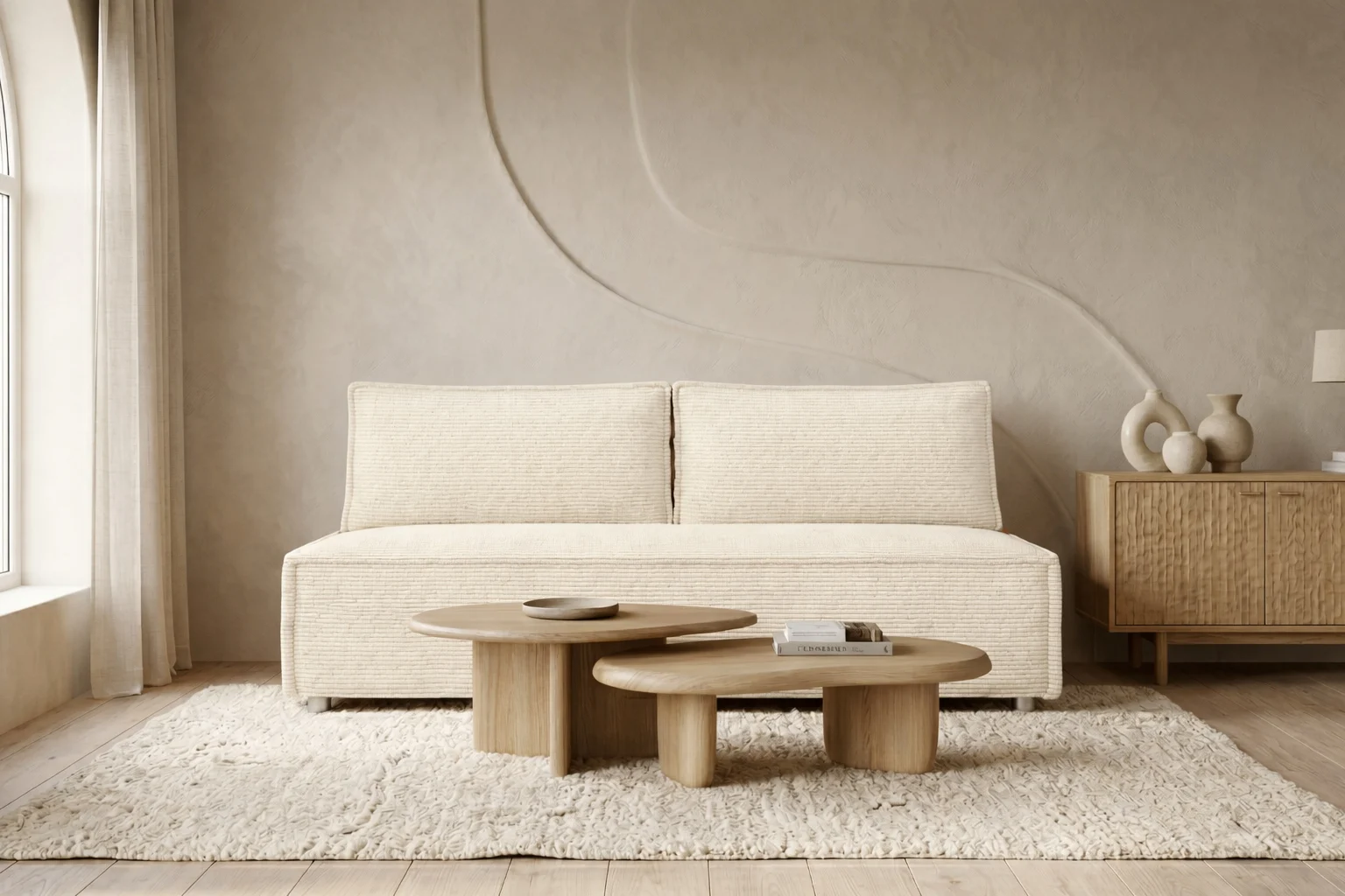 Sofa mit Schlaffunktion und Bettkasten, Schlafsofa DUO Cordstoff – vielen farben