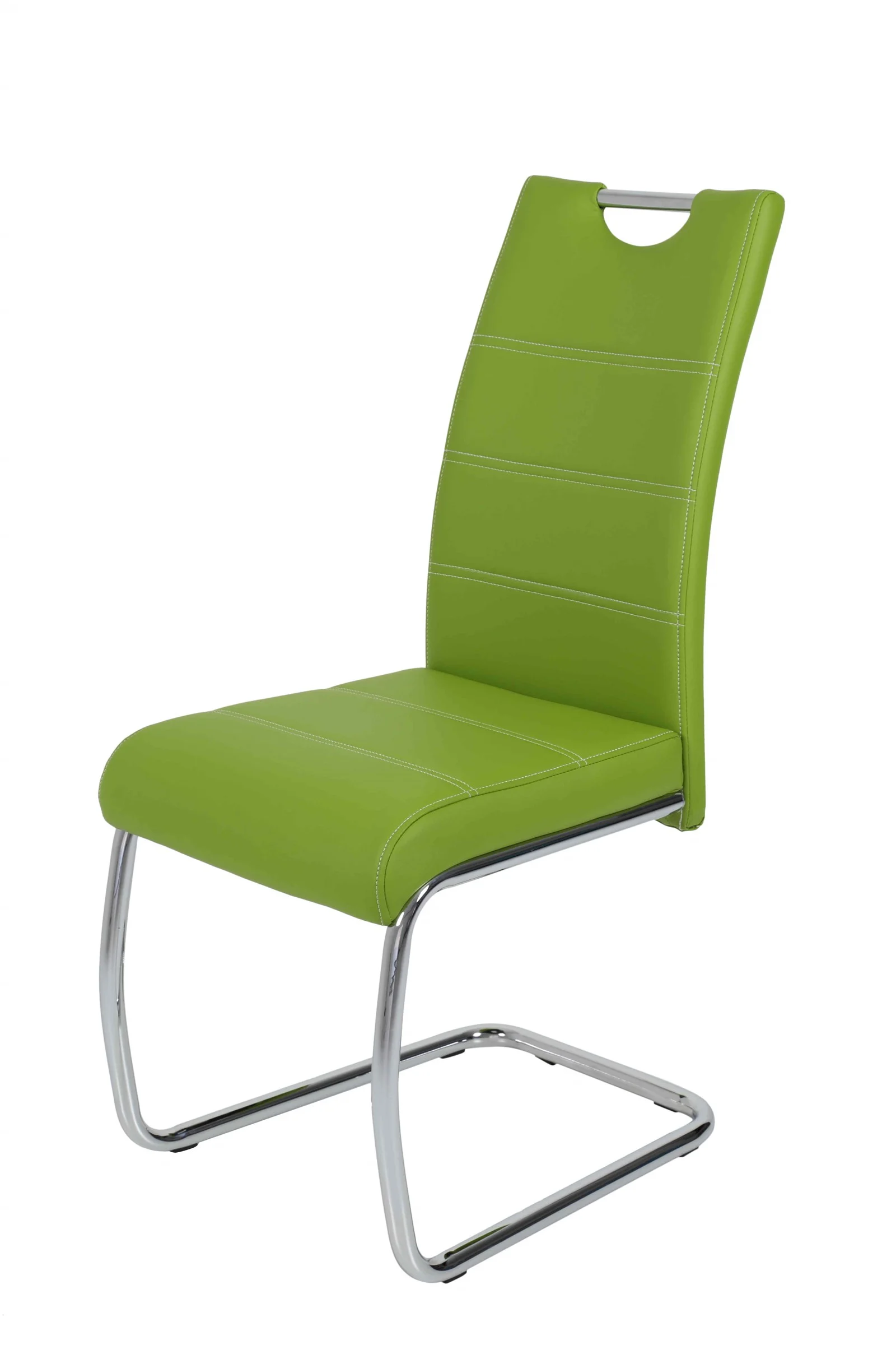 Esszimmerstühle Stuhl Freischwinger 2er Set ELENI Grün - Fun Möbel