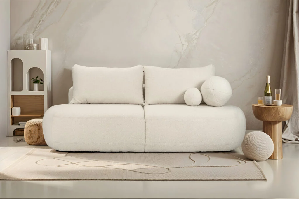 Schlafsofa mit Bettkasten Fabo, Stoff Quelle