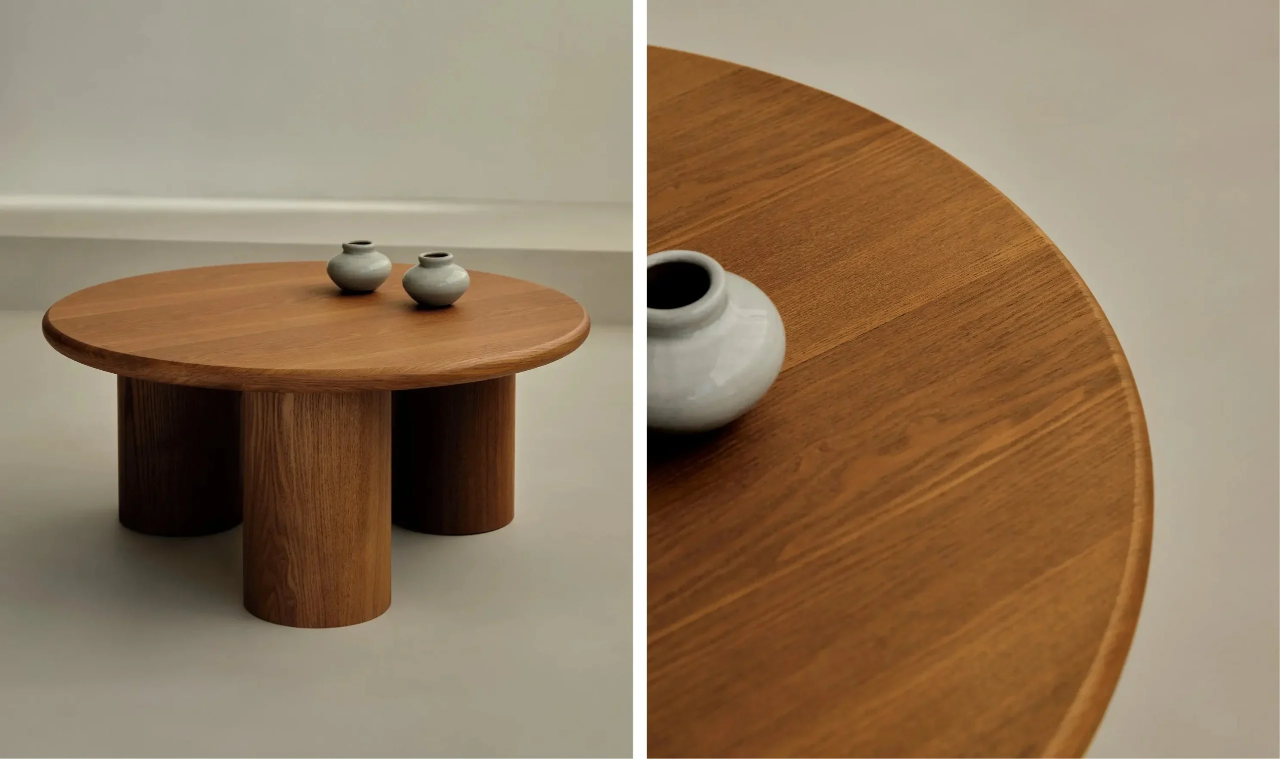 Runder Couchtisch aus Holz Aisha (80 cm) - Northdeco