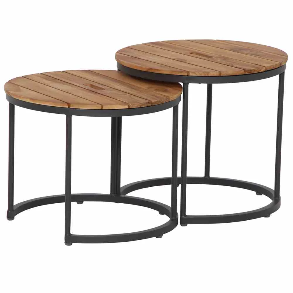 Siena Garden Baros Beistelltische Ø 50x46 cm / Ø 50x41 cm