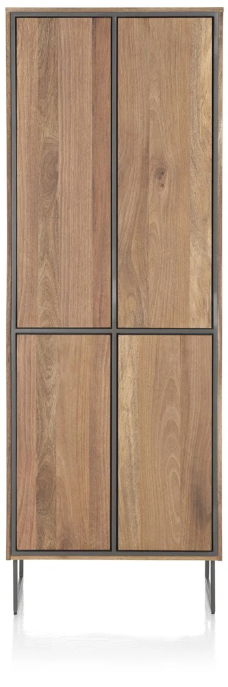 Henders & Hazel Trapani Schrank 4 Türen Mango Funier/Metallgestell 75x210 cm