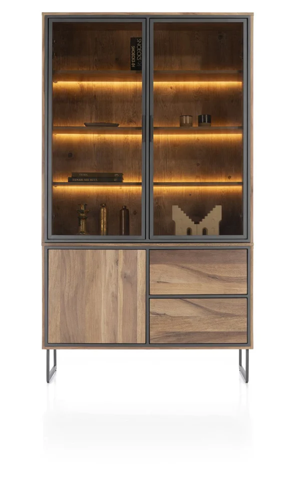 Henders & Hazel Trapani Buffetschrank mit LED Mango Funier/Metallgestell