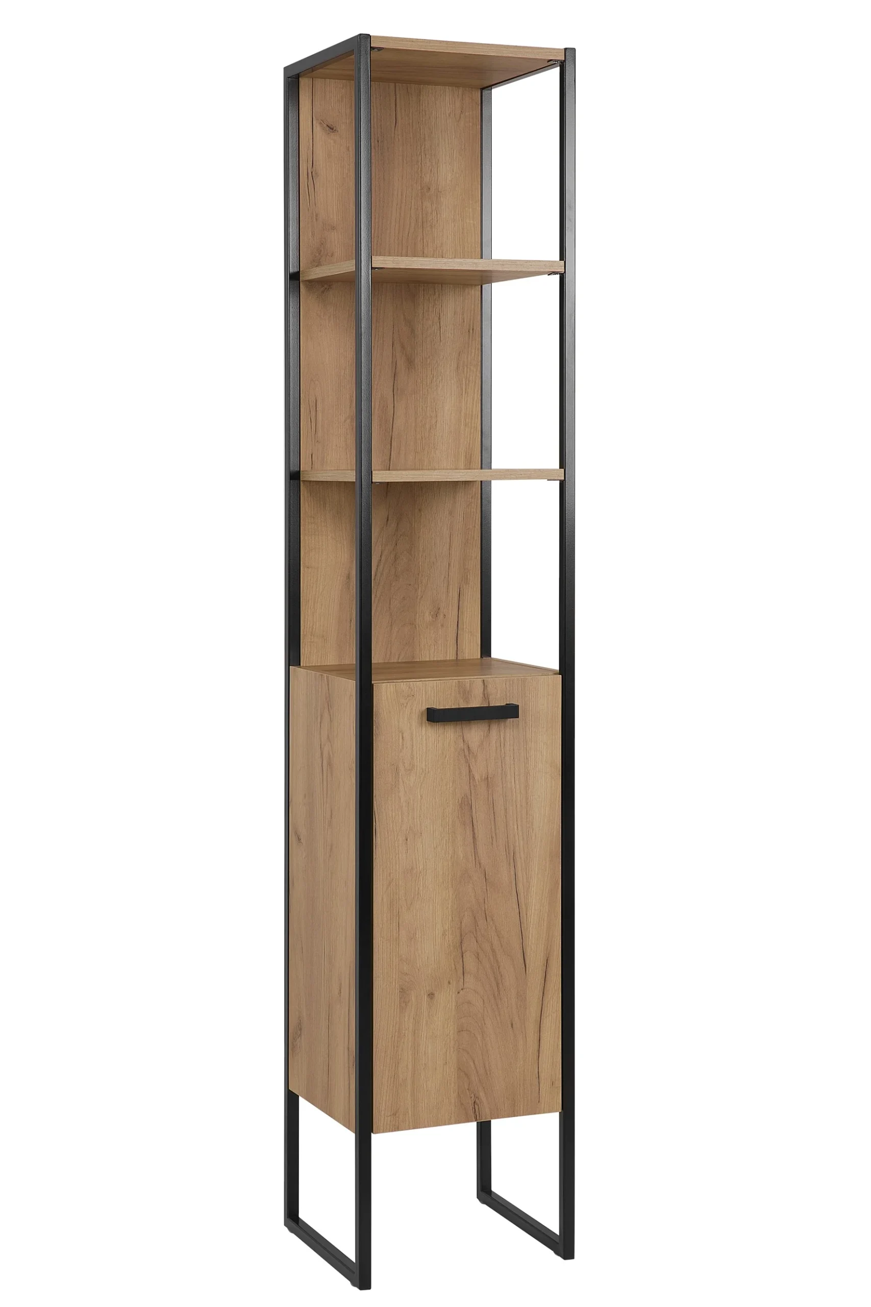 Badezimmer Hochschrank ATLANTA Dekor Eiche - Fun Moebel