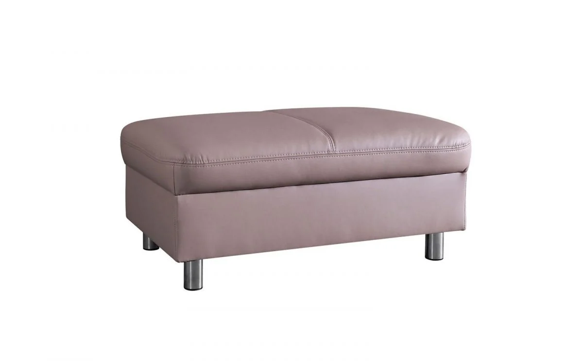 Hocker Polsterhocker SARAH aus Kunstleder Beige 110x45x72 cm - Fun Moebel