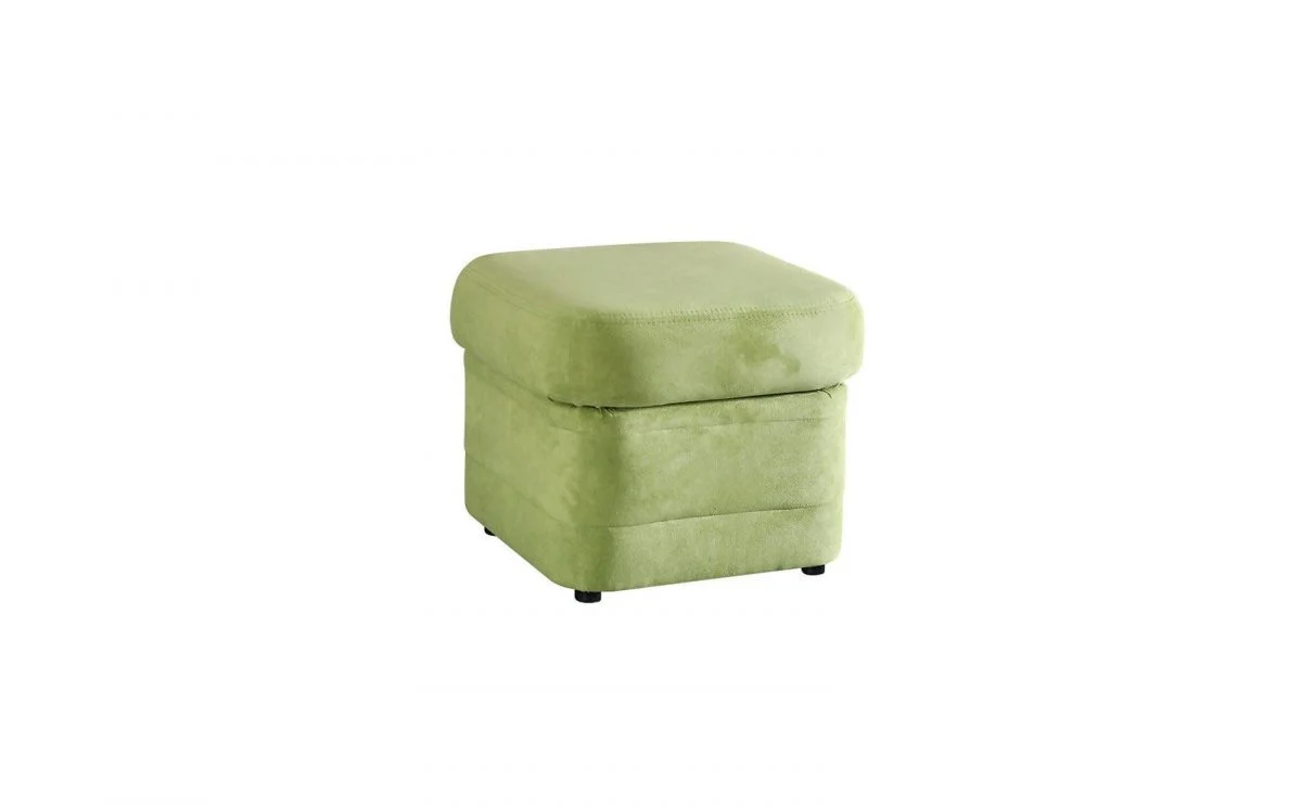 Hocker Polsterhocker VINZENT Polyesterstoff Olivgrün - Fun Moebel