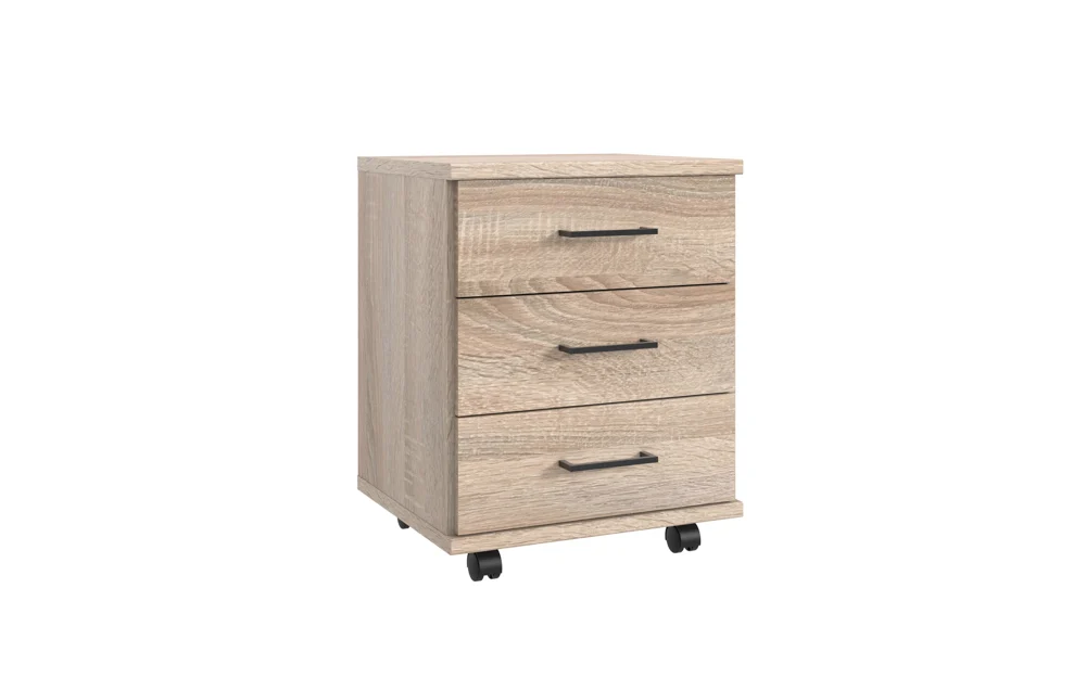 Wimex Home Desk Rollcontainer 3-Schubladen/Eiche Sägerau