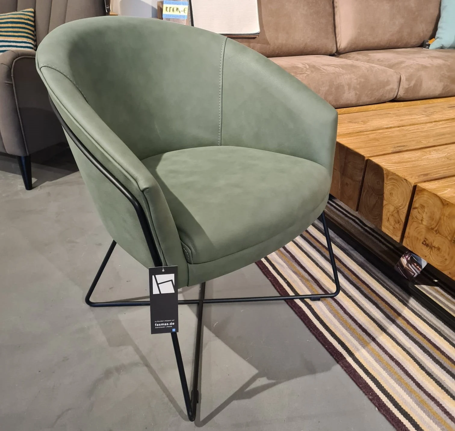 Jolly Sessel Leder Nanuke Green - FASMAS