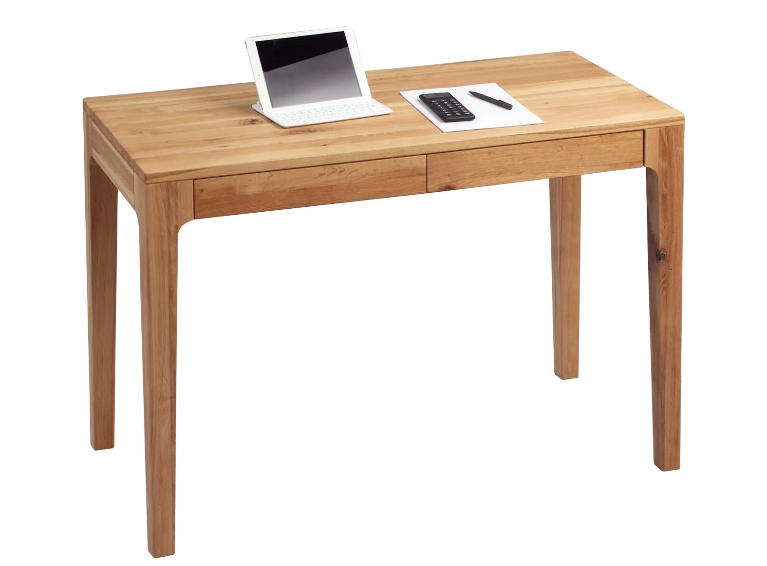 Schreibtisch Bürotisch Tisch - Kata - 110x55 mm - Wildeiche massiv
