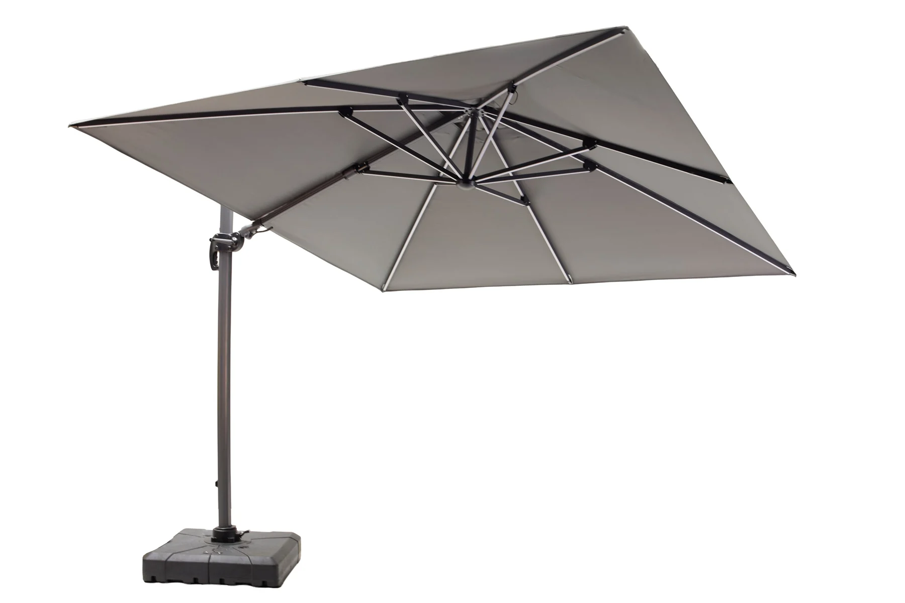 LC Garden Salerno Ampelschirm Grau/Anthrazit
