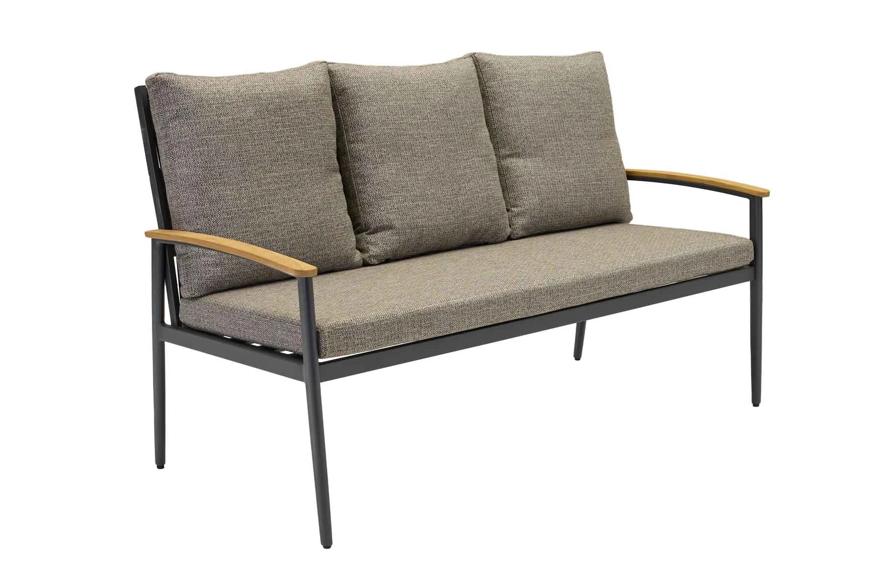 LC Garden Avento 3-Sitzer Bank Anthrazit/Braun