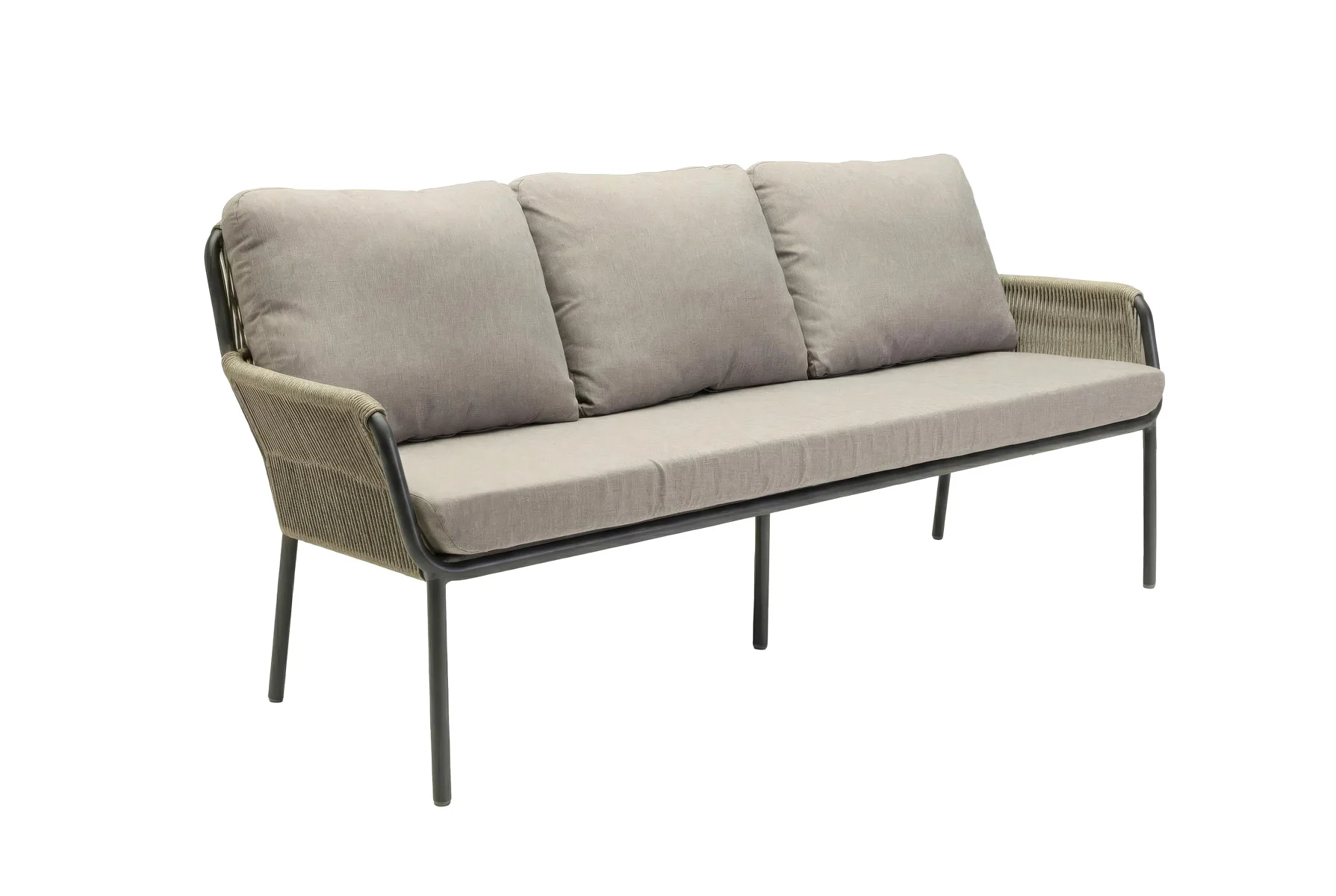 LC Garden Como 3-Sitzer Bank Grau/Anthrazit
