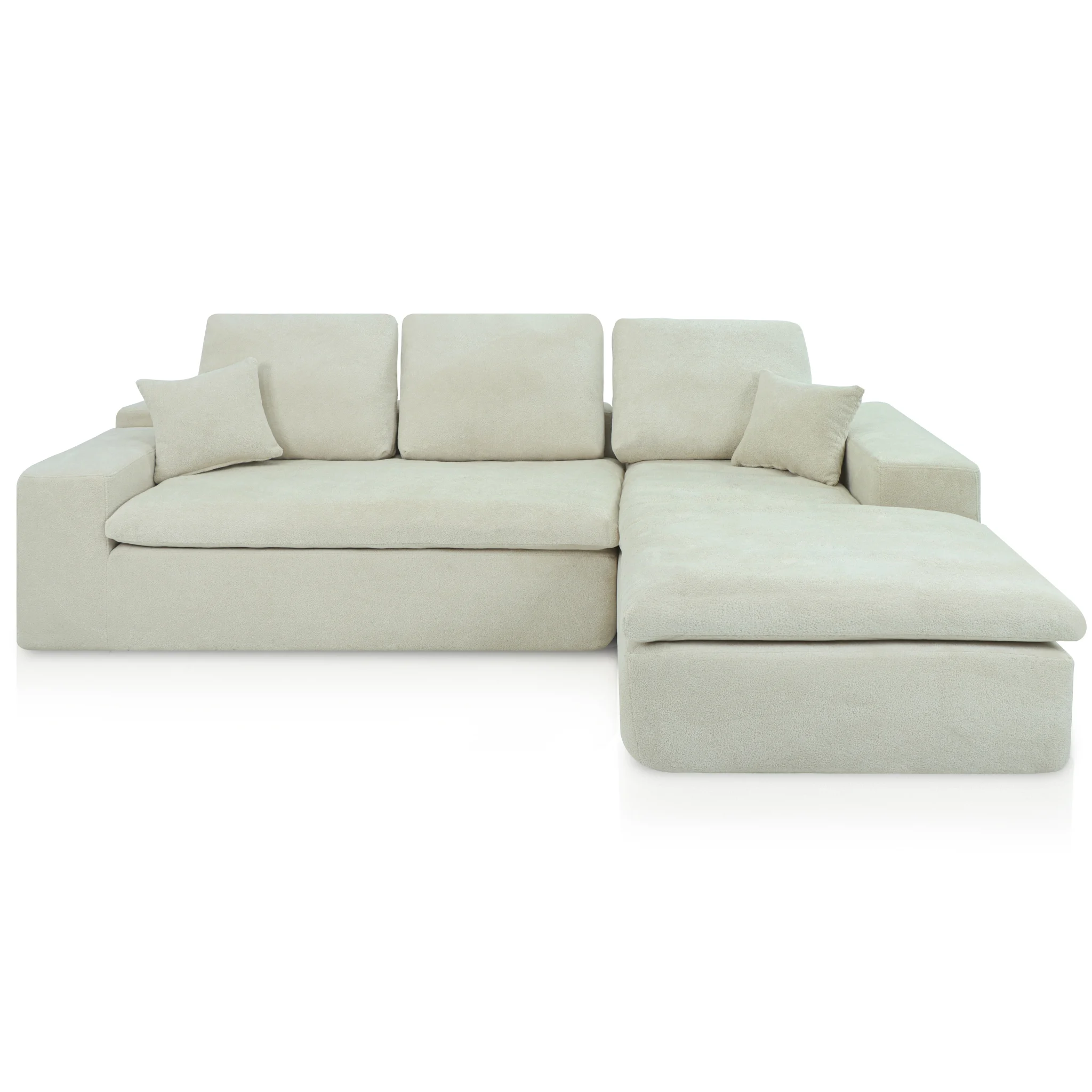 Lazy Ecksofa Beige Rechts - Popsofa