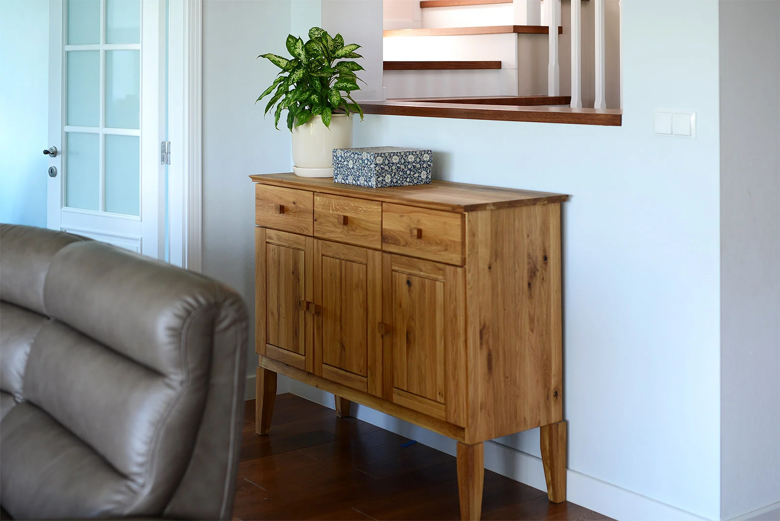 Sideboard Kommode LENNES Buche massiv 127x100x45 cm - Fun Möbel