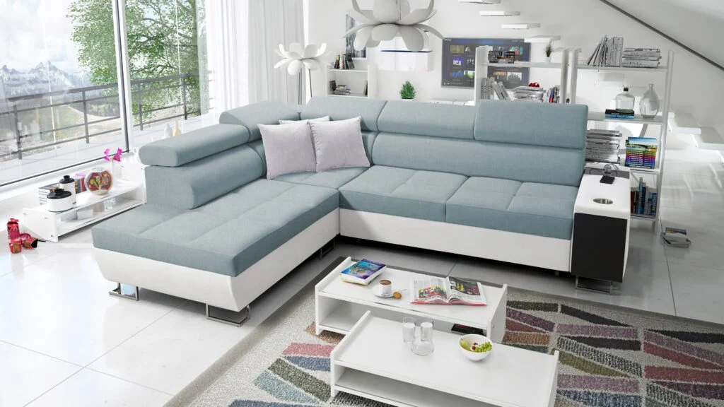 Multifunktionaler Eckschrank MORENA VII in einer breiten Farbpalette - Ecksofa
