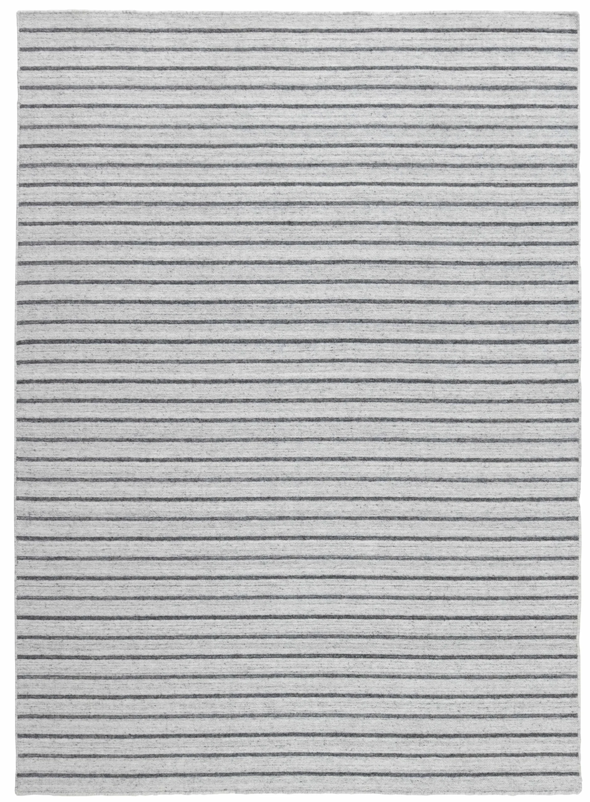 Nouveau Striped Teppich Silver Dark Grey - FASMAS