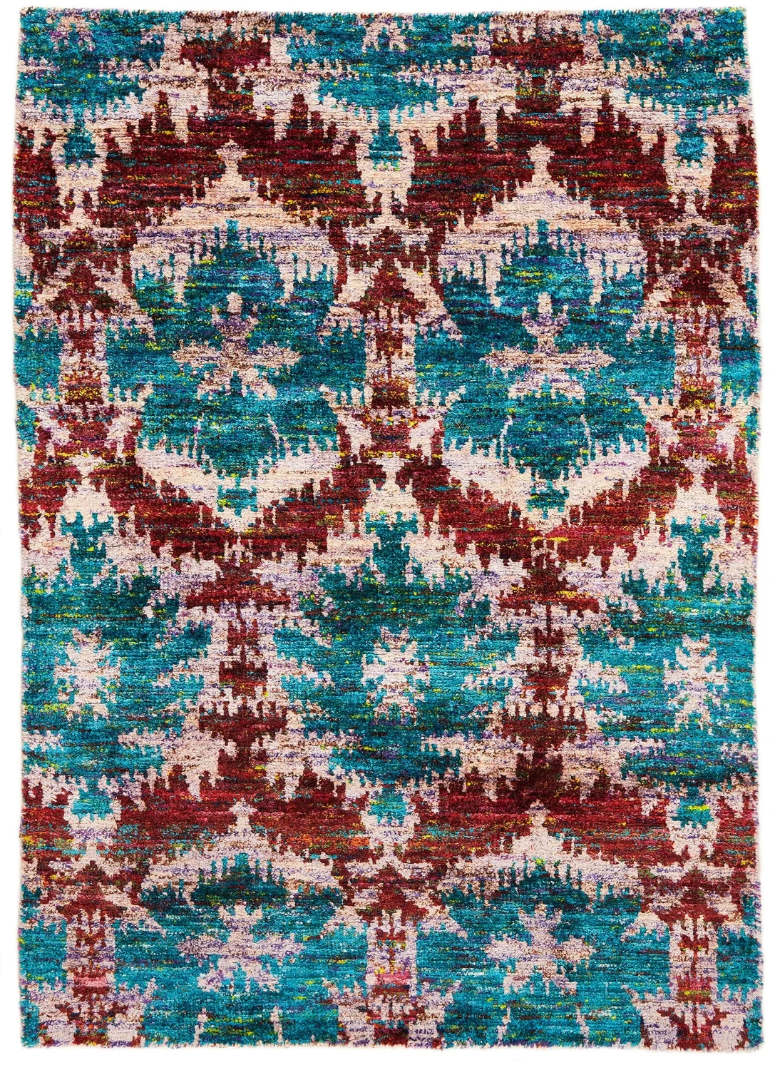Silk Sari Teppich Multi Colour 210031 - FASMAS
