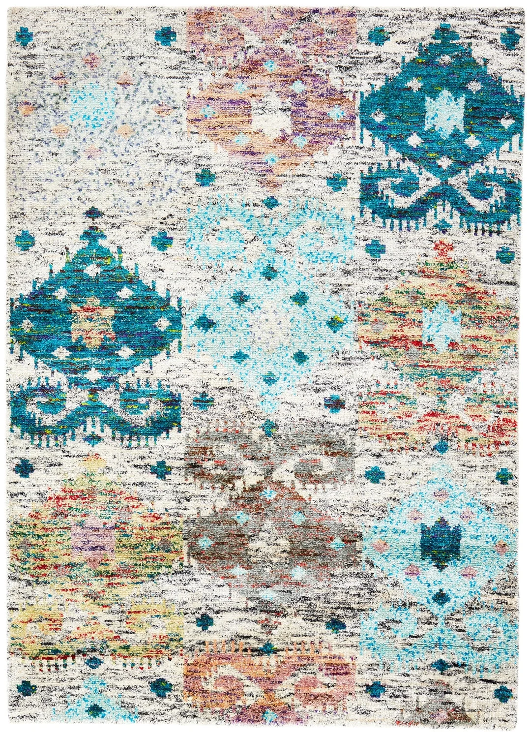 Silk Sari Teppich Multi Colour 210032 - FASMAS