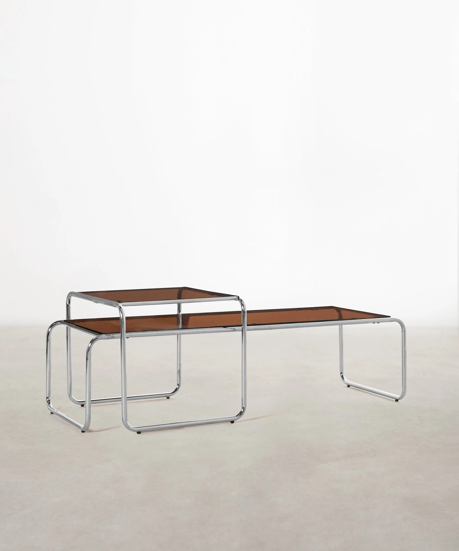 Couchtische aus Stahl und gehärtetem Glas Lesvos - Eileen Gray