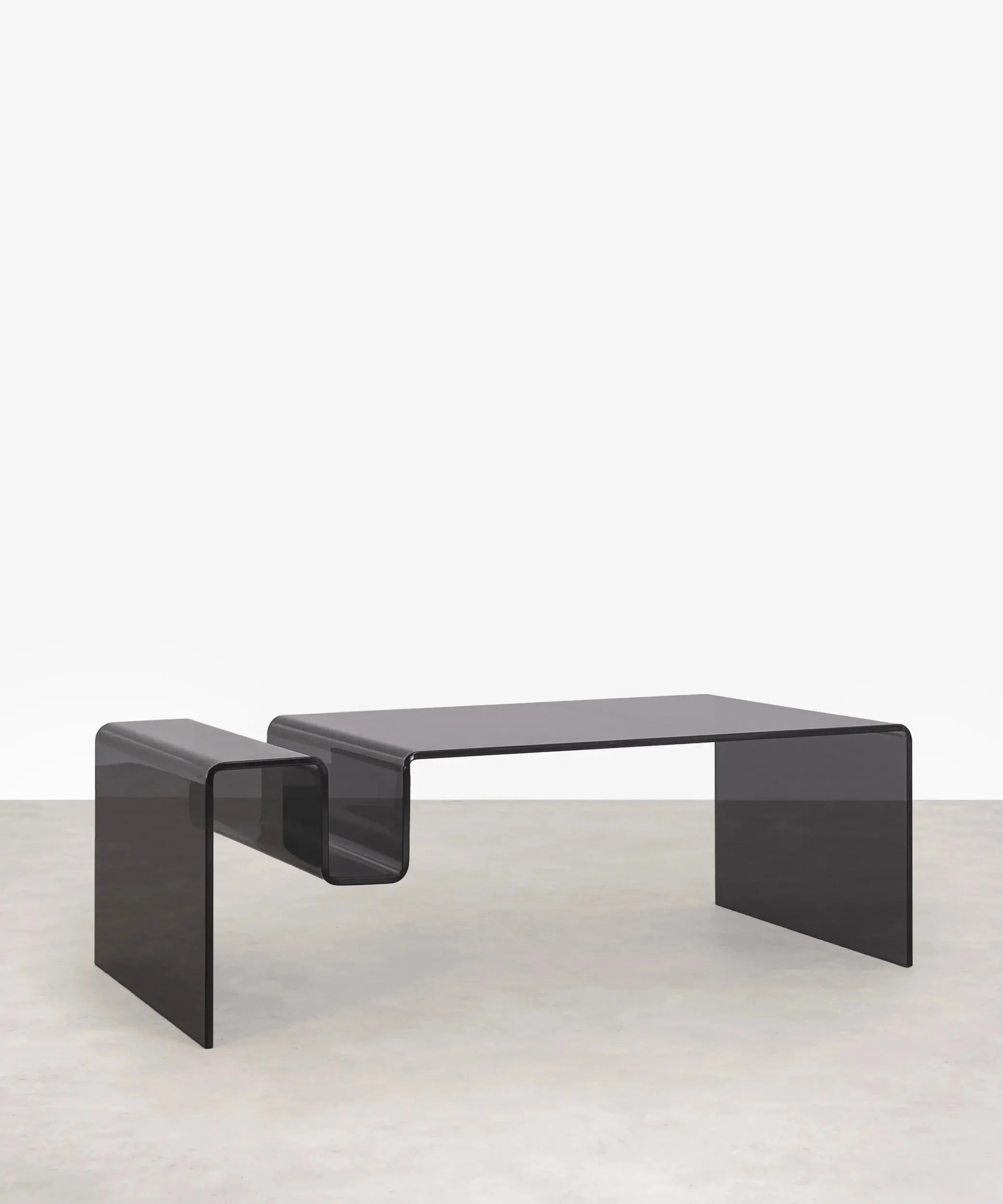 Rechteckiger Couchtisch Harbor aus gehärtetem Glas (120 x 60 cm) - Northdeco