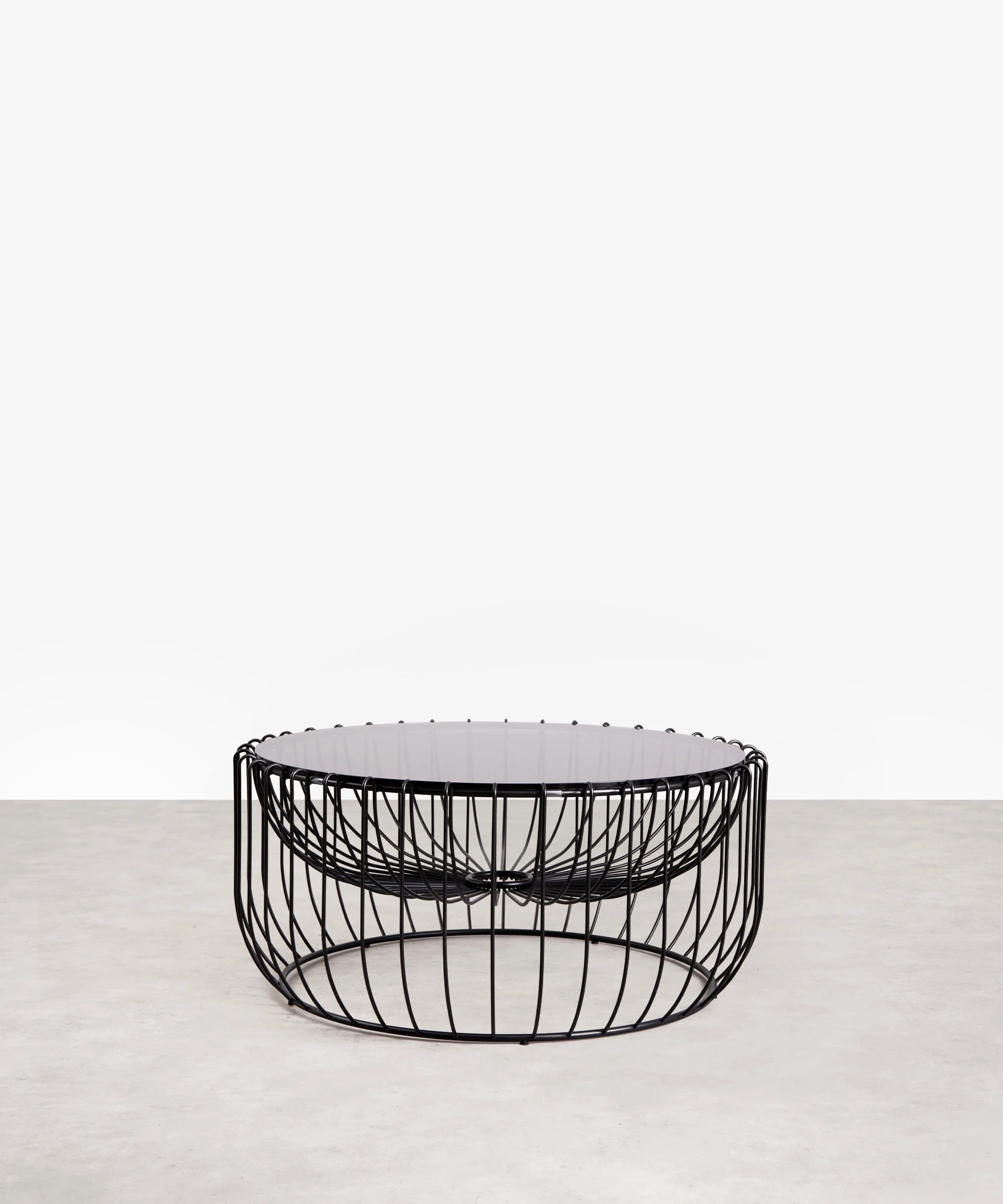 Table Basse en Verre et Métal Katrin (Φ74,5 cm) - Northdeco