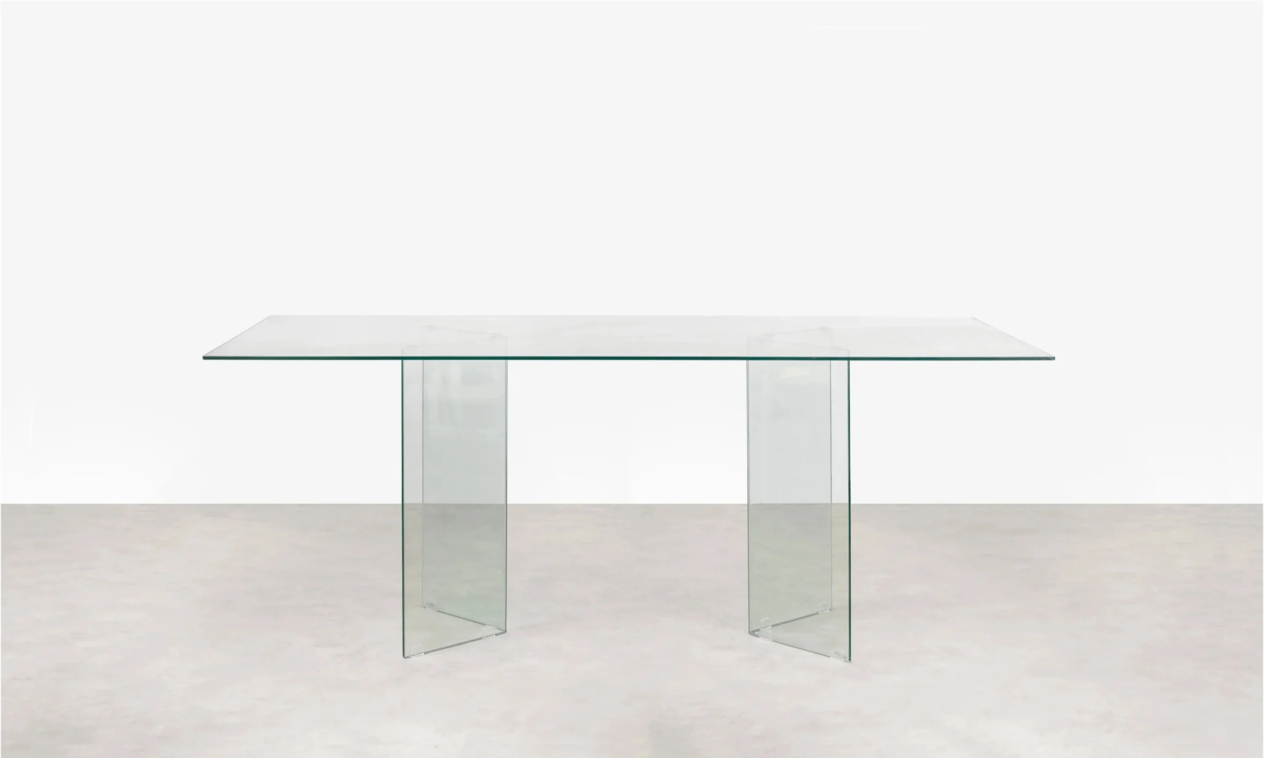 Rechteckiger Esstisch aus gehärtetem Glas Ottish (180 x 90 cm) - Northdeco