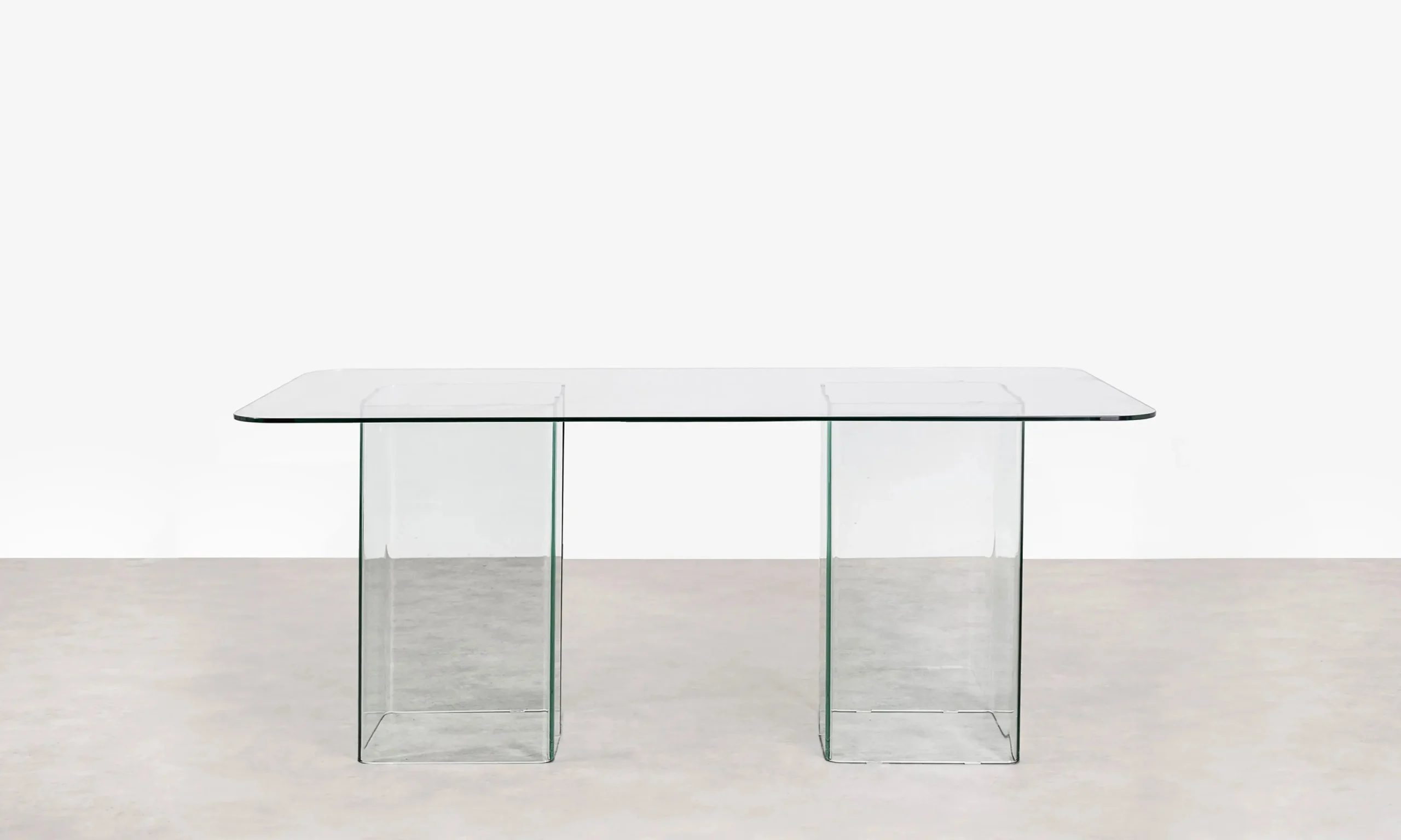 Rechteckiger Esstisch aus gehärtetem Glas Eleonora (180x90 cm) - Northdeco