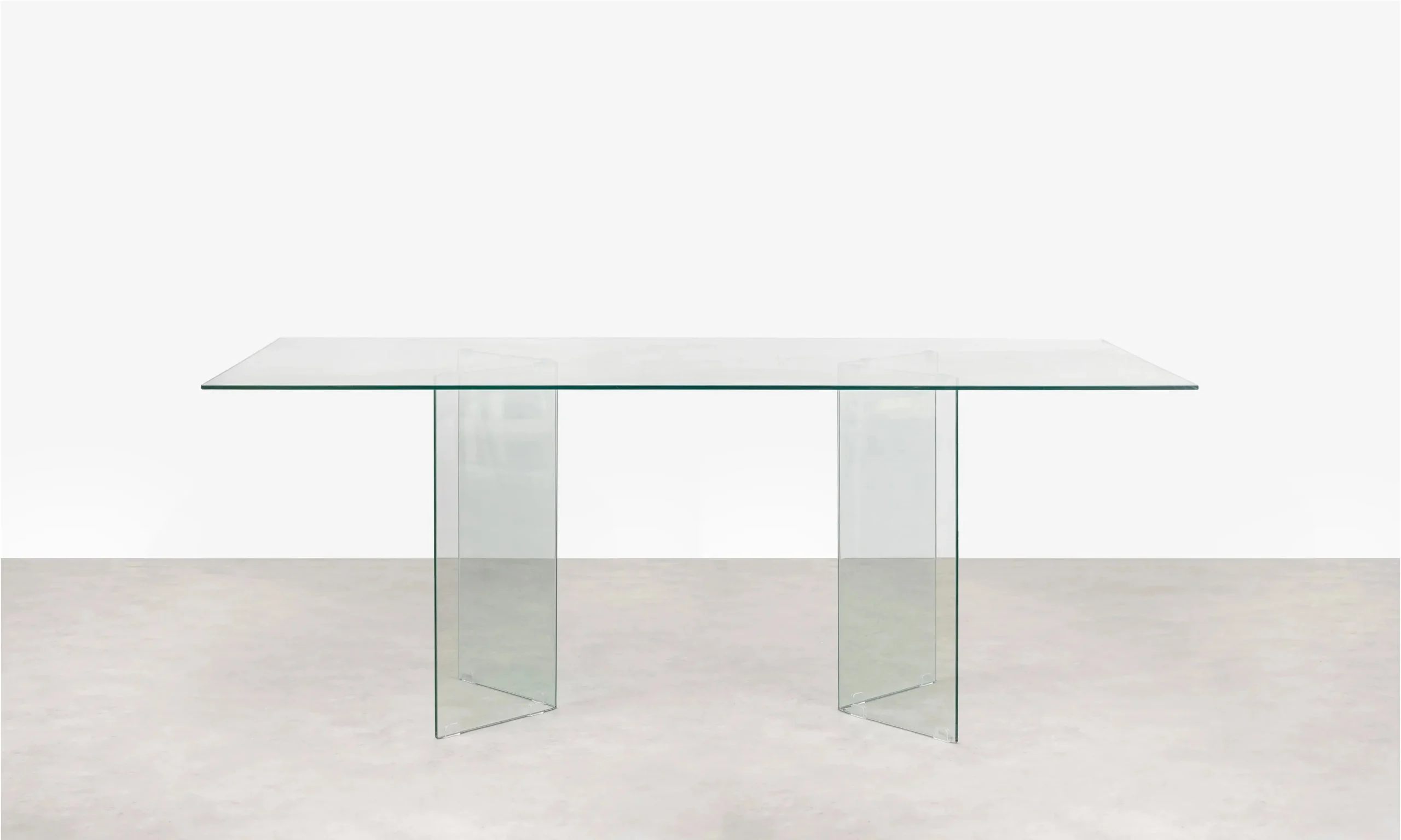 Rechteckiger Esstisch aus gehärtetem Glas (200 x 90 cm) - Northdeco