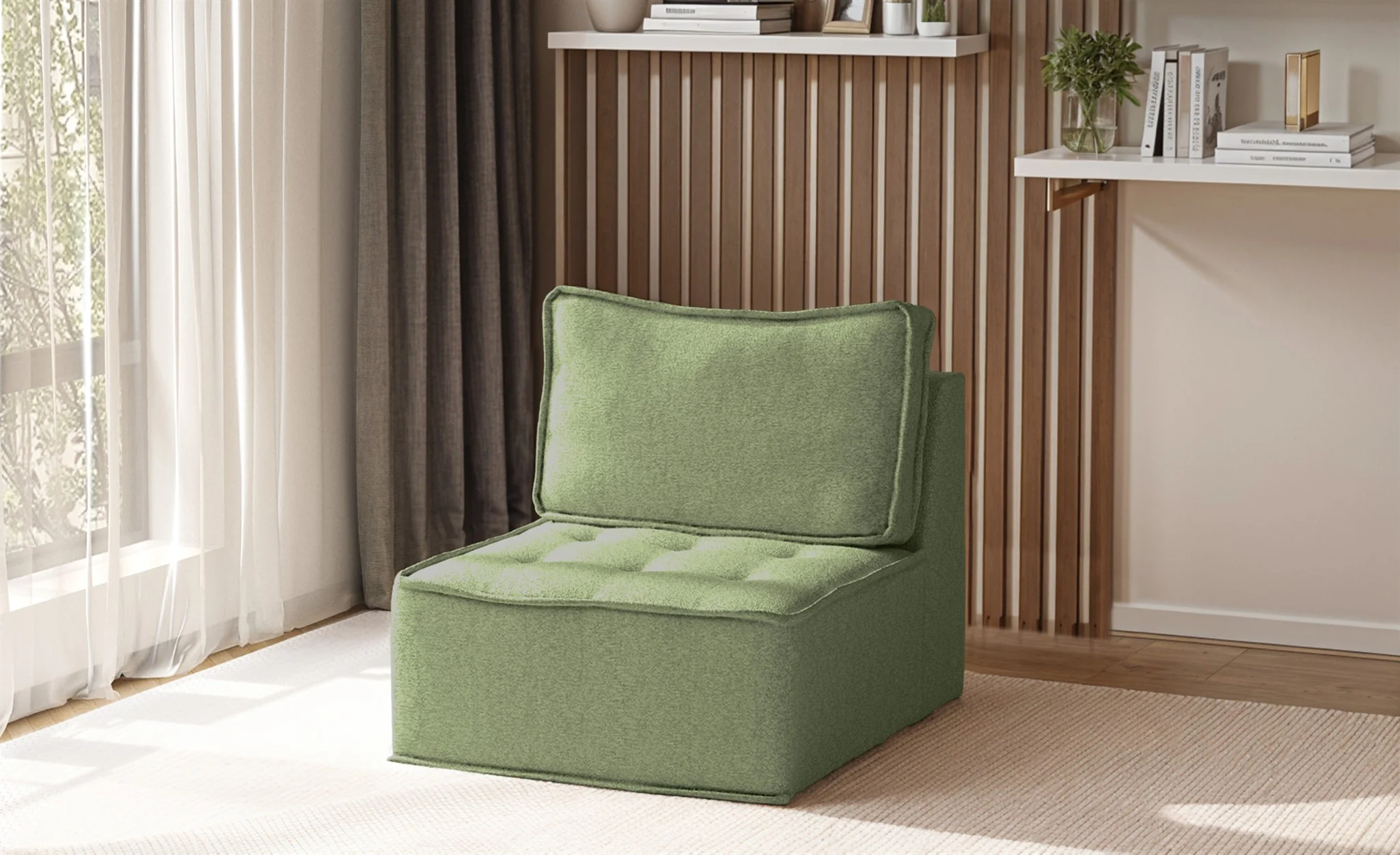 Sessel Designersessel SANDE XS Stoff Alpine Hellgrün - Fun Möbel
