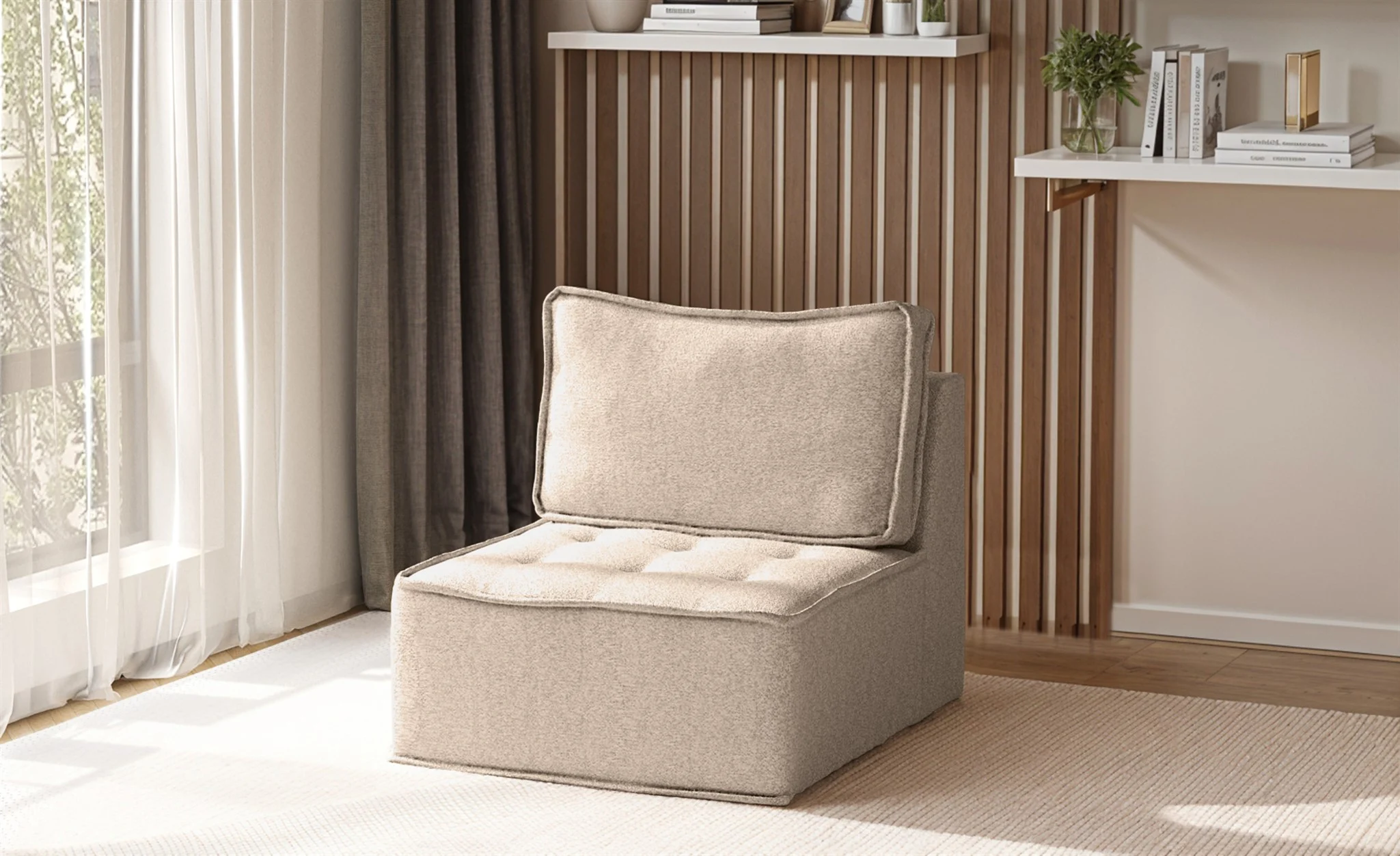 Sessel SANDE 1-Sitzer Modul Stoff AlpineToffee