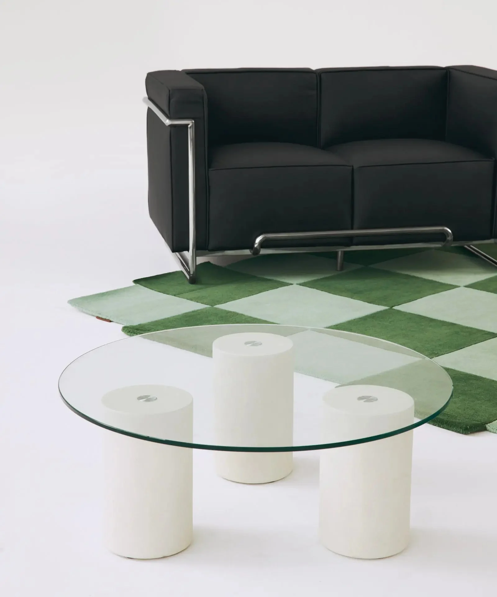 Table basse ronde en verre Nora (80 cm) - Northdeco