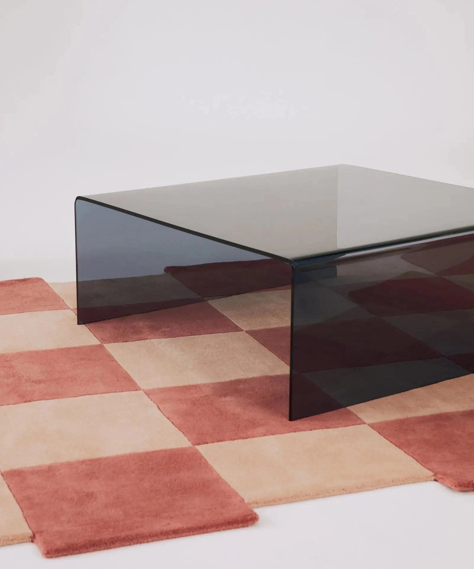 Table basse carrée en verre trempé Burano (100 x 100 cm) - Northdeco