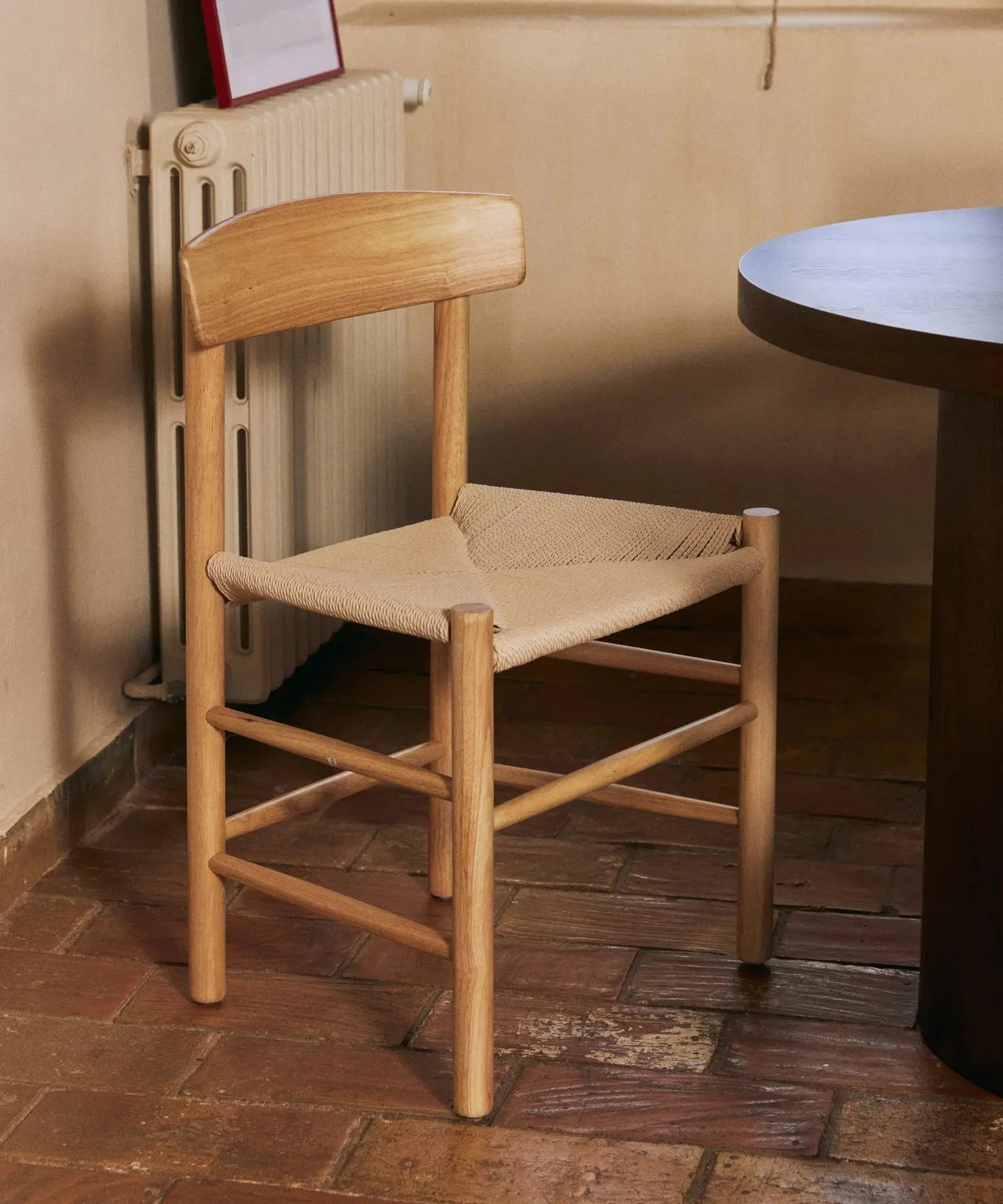 Esszimmerstuhl aus Holz und geflochtener Kordel Alba - NORTHDECO