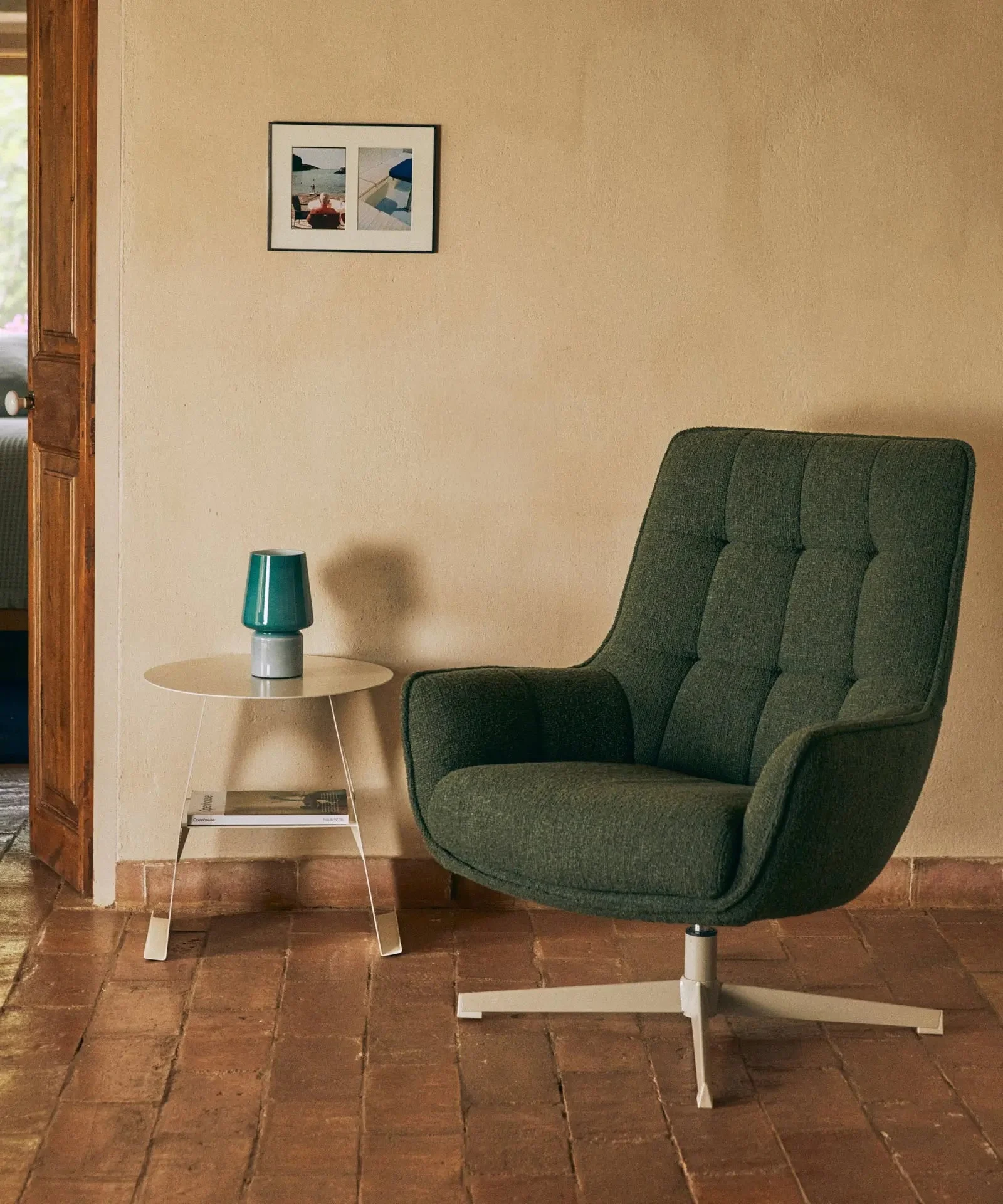 Drehsessel aus weichem Stoff Alvar - Northdeco
