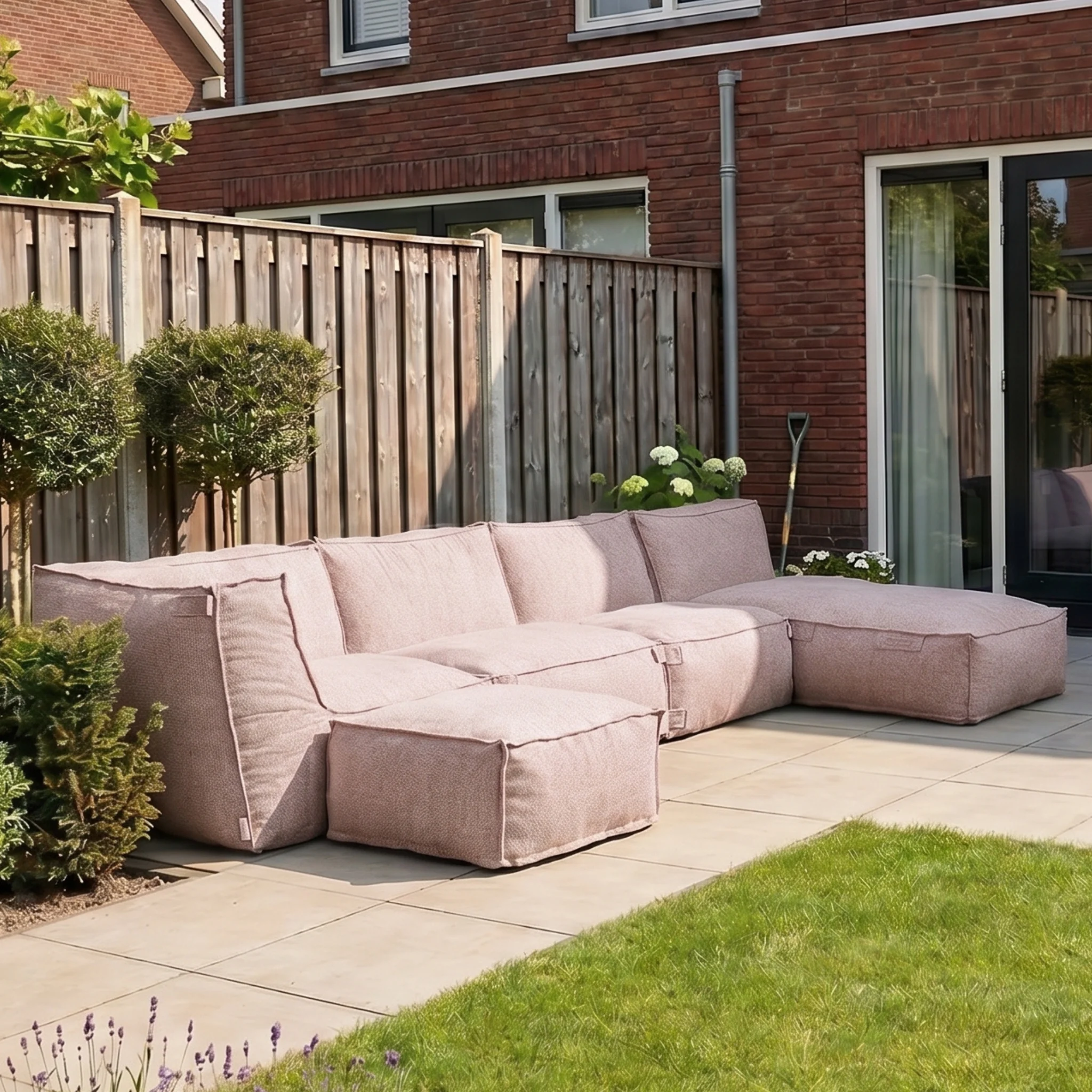 Outdoor Lounge Set XL Kiki Soft Red - Popsofa
