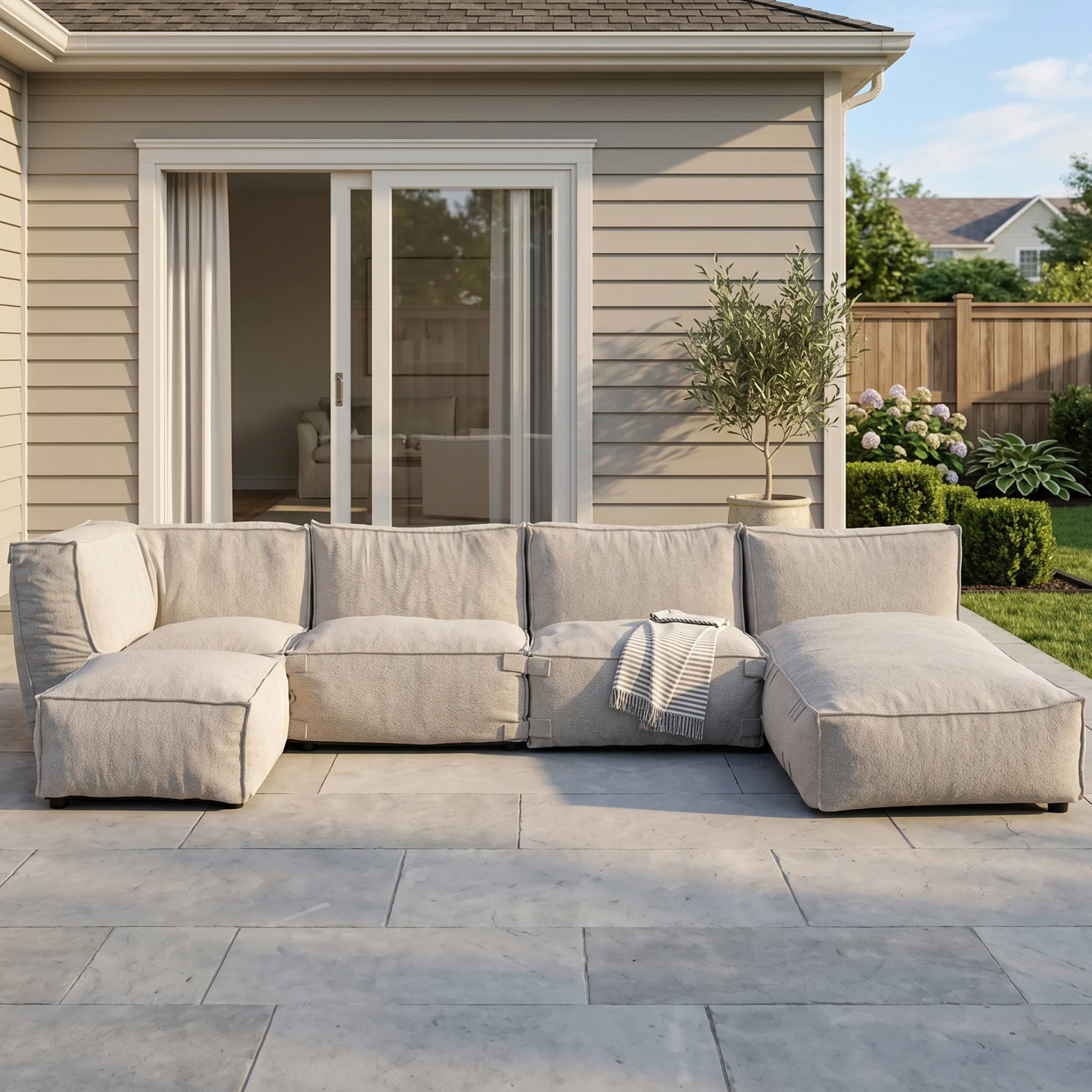 Outdoor Loungeset XL Kiki Taupe - Popsofa