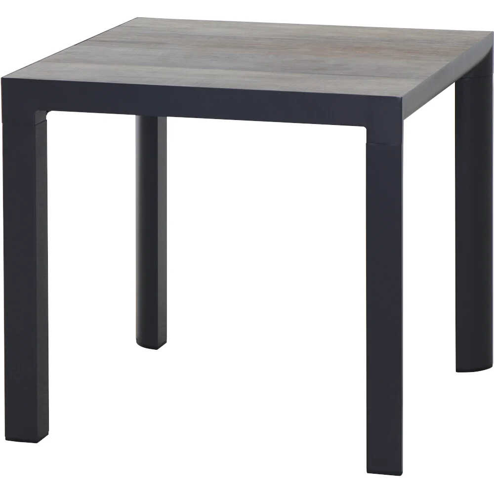 Siena Garden Silva Dining Tisch 80x80cm matt anthrazit / washed grey