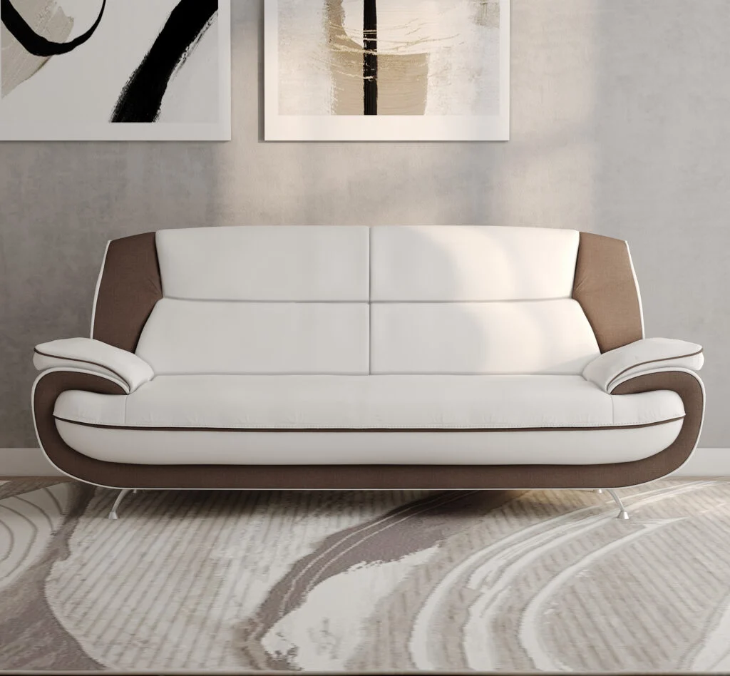 Sofa 3-Sitzer modern für das Wohnzimmer, Stoff Kronos, PALERMO